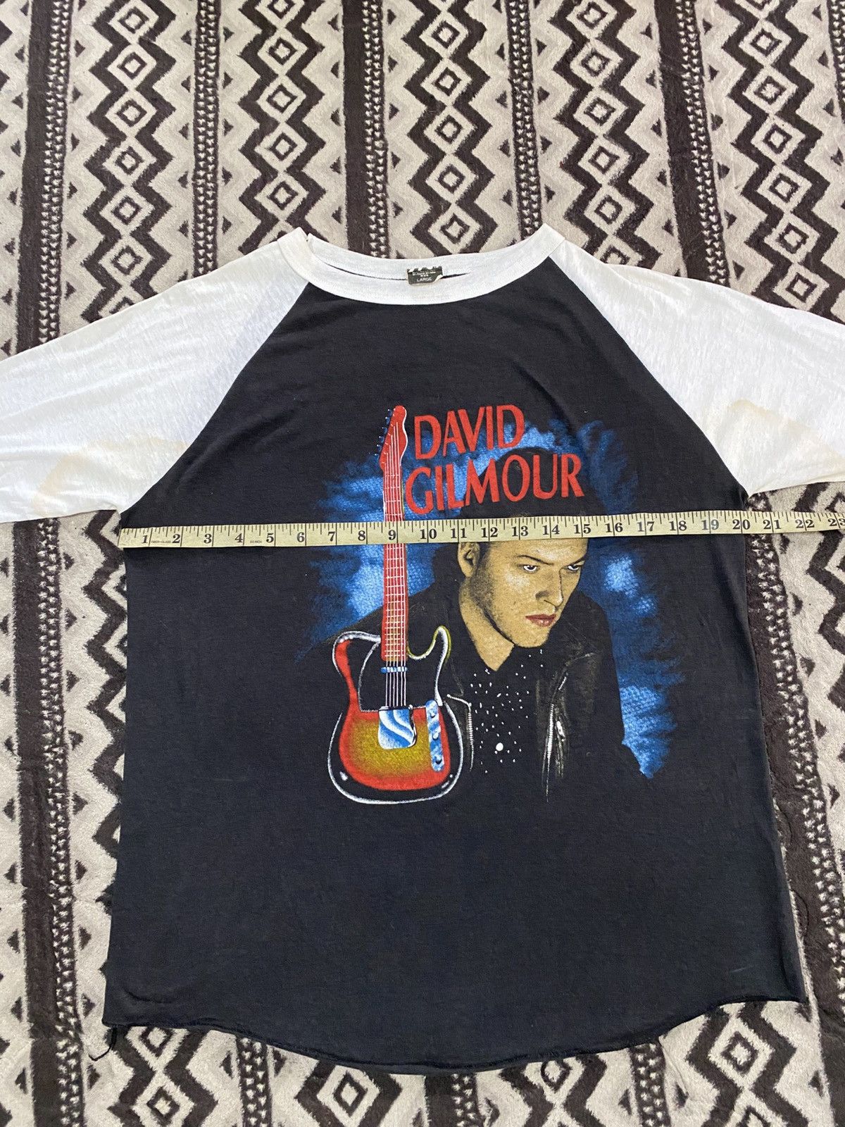 Band Tees × Vintage Vintage David Gilmour Tour 84's Raglan Tee Size US L / EU 52-54 / 3 - 10 Thumbnail