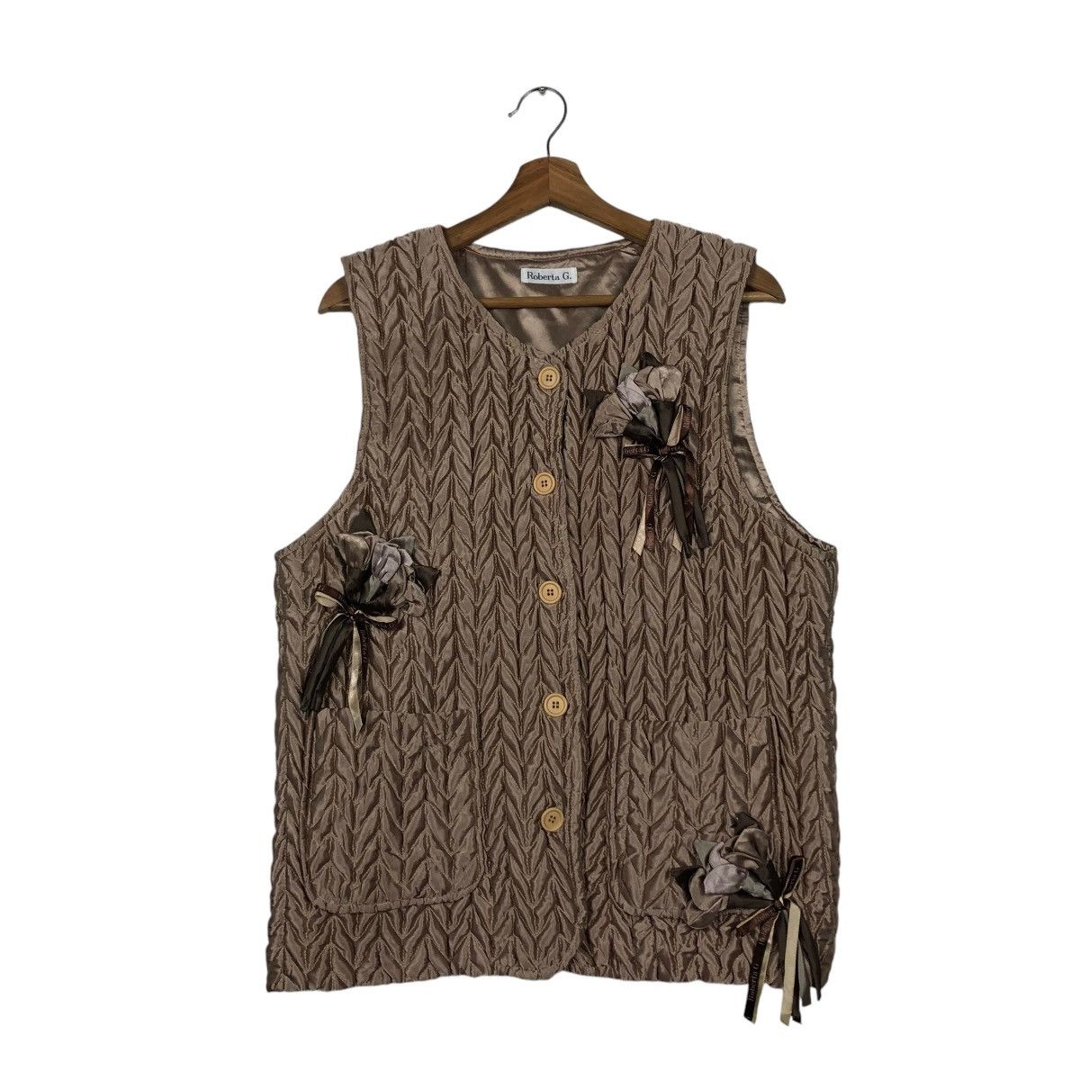 Vintage 🔥VINTAGE QUILTED VEST WORKER DESIGNER ROBERTA G. Size US M / EU 48-50 / 2 - 3 Thumbnail
