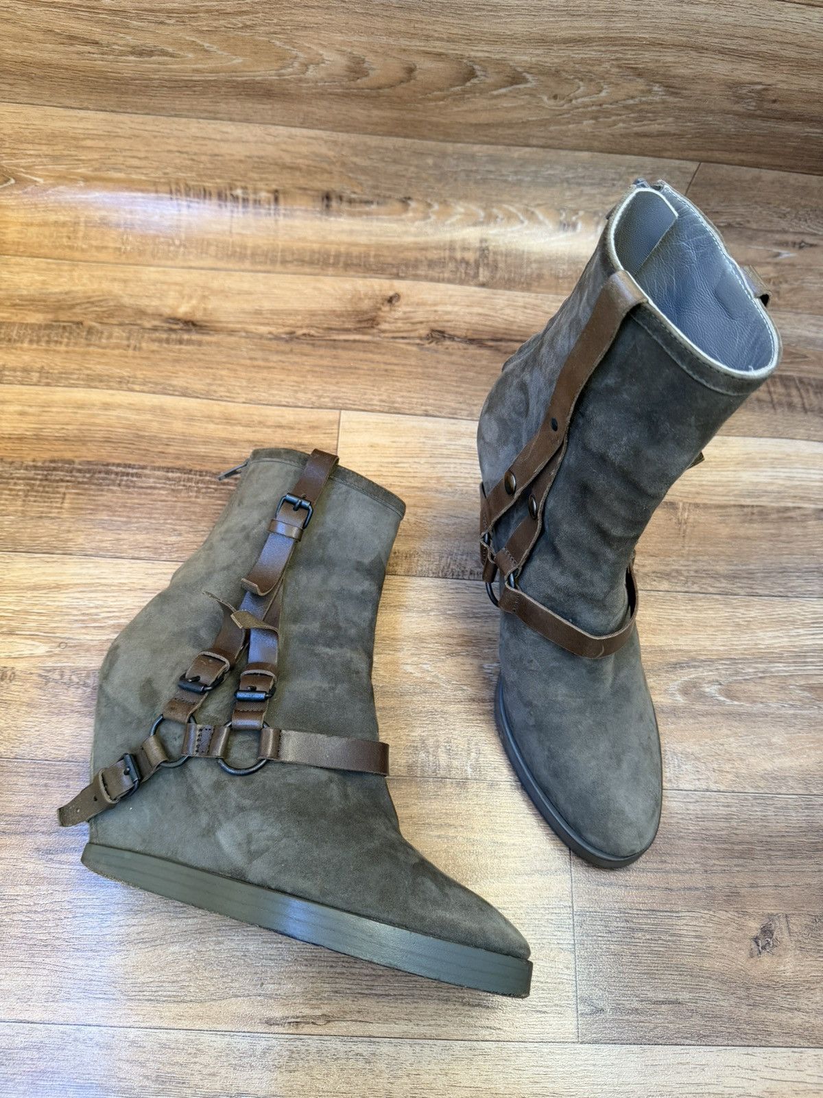 A.F. Vandevorst A.F.VANDEVORST Strapped Leather Fetish Boots Size US 8 / IT 38 - 10 Thumbnail