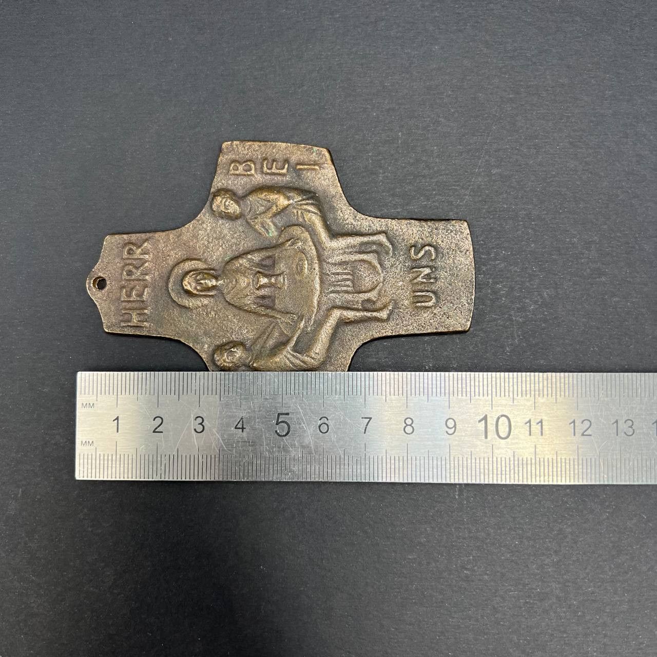 Other Vintage Bronze Wall Cross 10cm Germany 1970 Religio Antique Size ONE SIZE - 8 Thumbnail