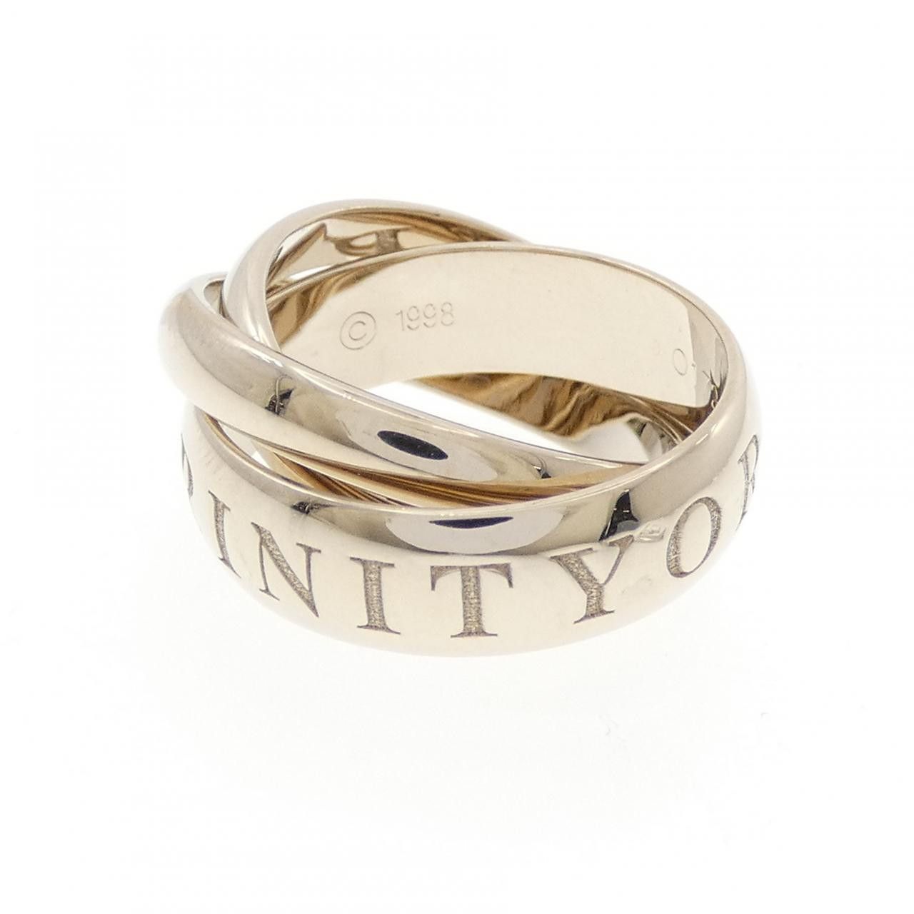 Cartier Cartier Cartier Trinity 750 White Gold Limited Ring Size 47 Precious Metal Ring DUTY FREE for USA Size ONE SIZE - 1 Thumbnail