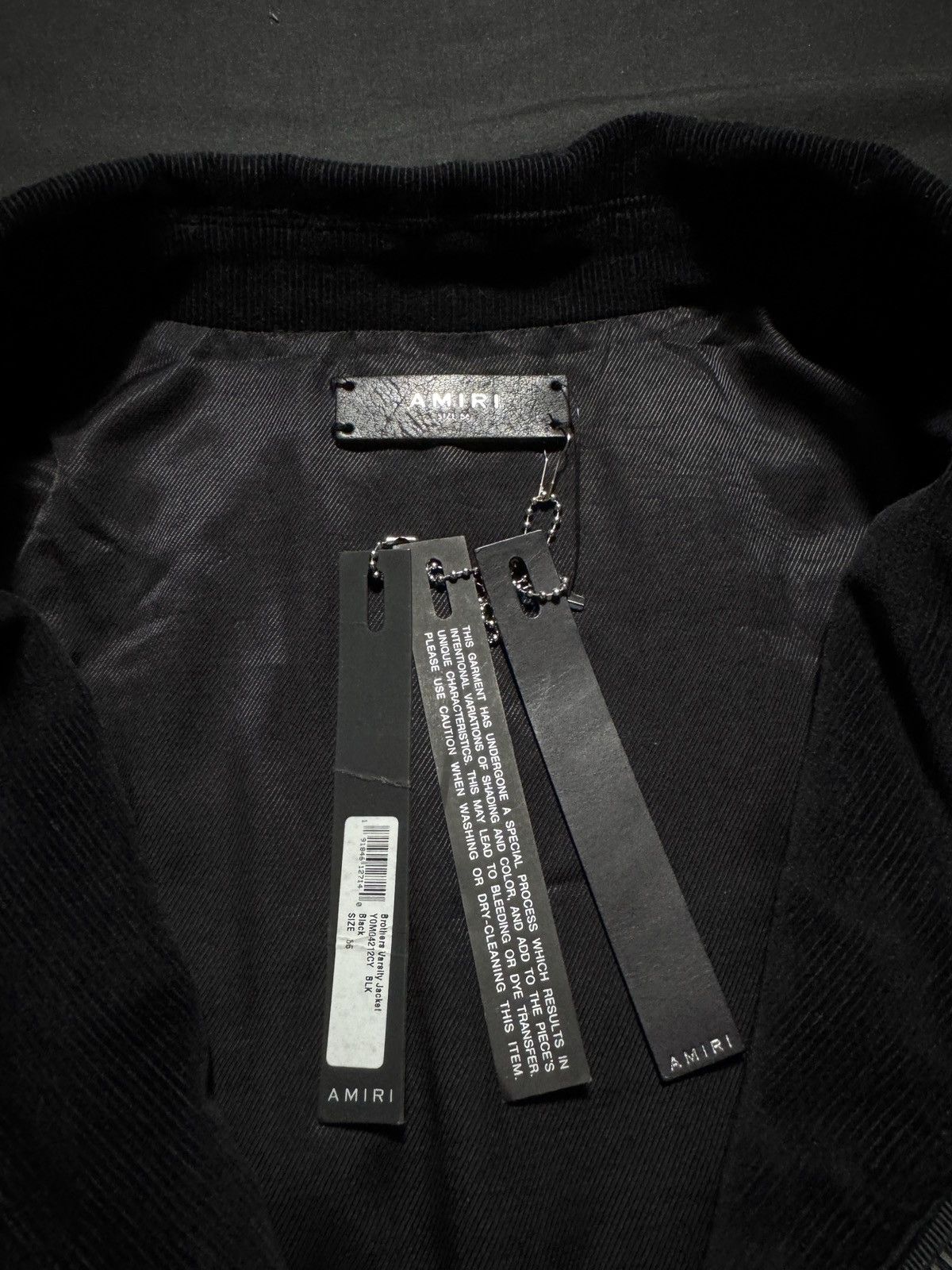 Amiri AMIRI CORDUROY BROTHERS VARSITY JACKET BLACK Size US XL / EU 56 / 4 - 9 Thumbnail