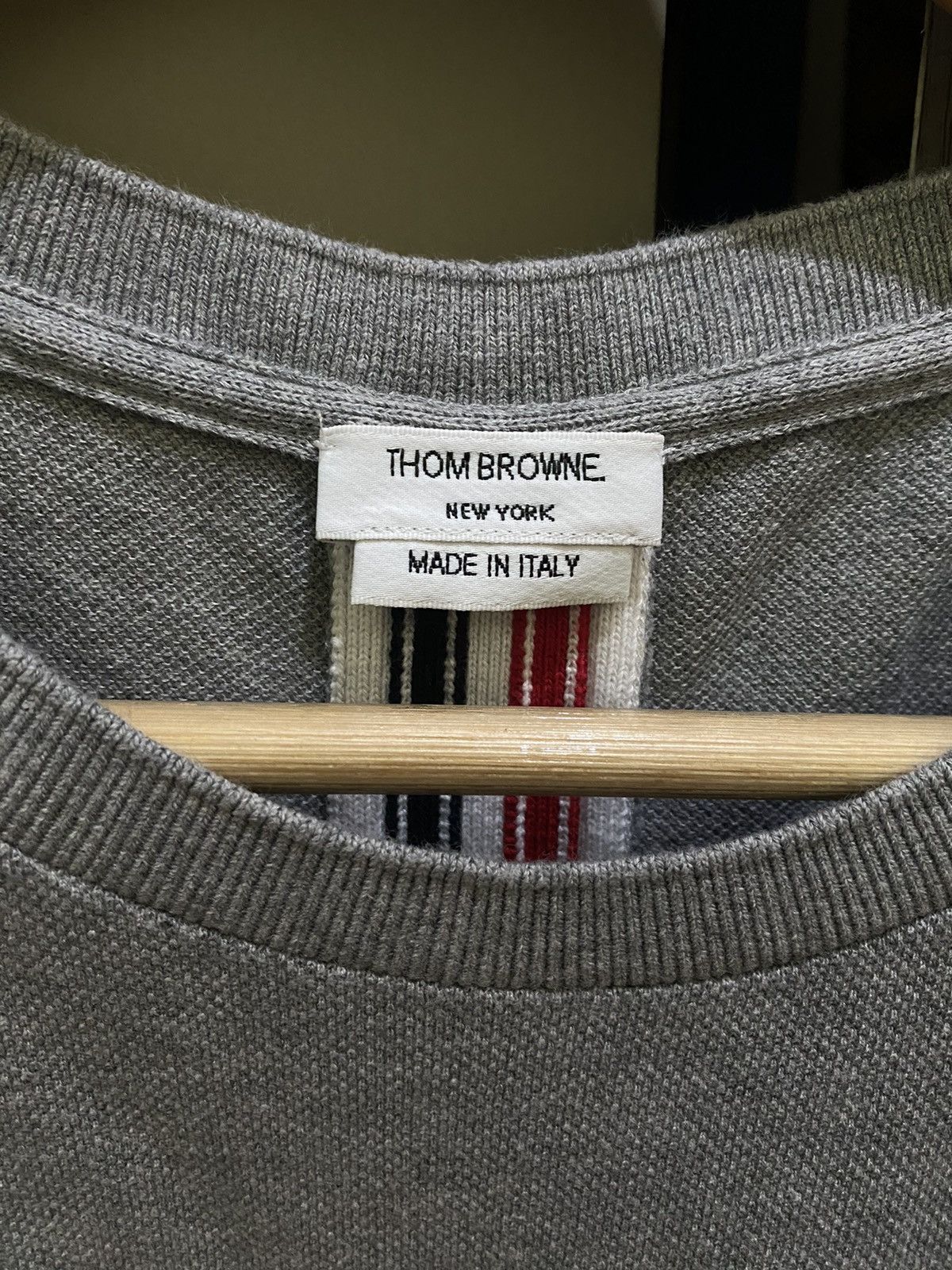 Moncler × Moncler Grenoble × Thom Browne Thom browne grosgrain loop back pique tshirt Size US L / EU 52-54 / 3 - 15 Thumbnail
