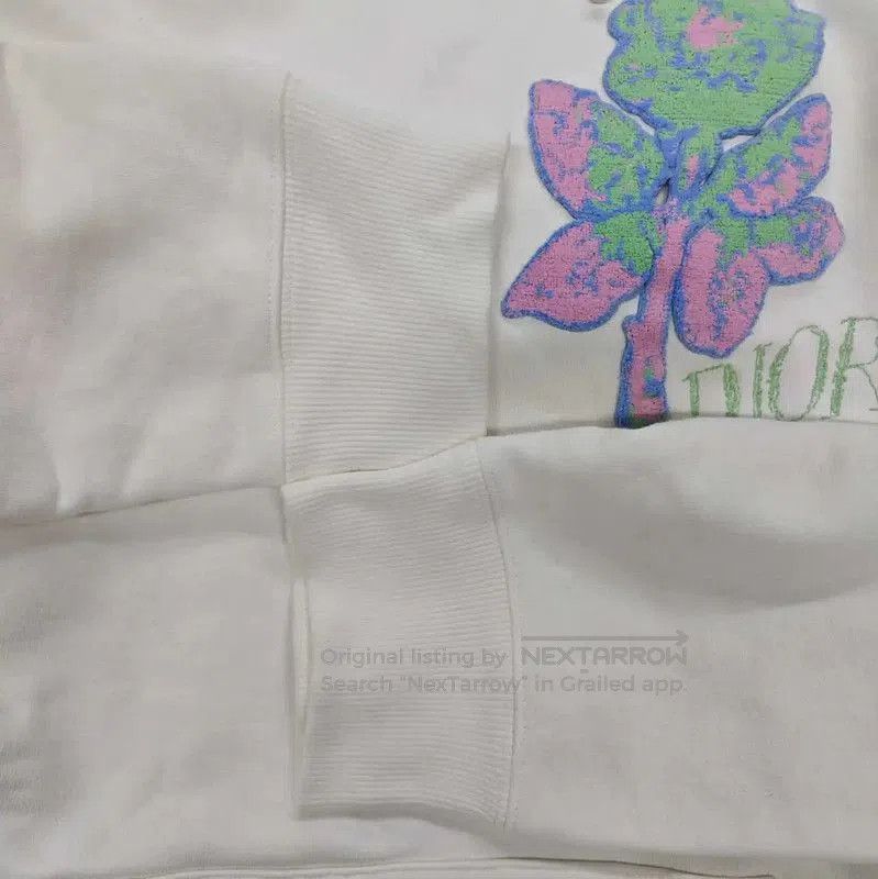 Dior Dior Women's White Cotton Hoodie with Floral Design . Size S / US 4 / IT 40 - 6 Thumbnail