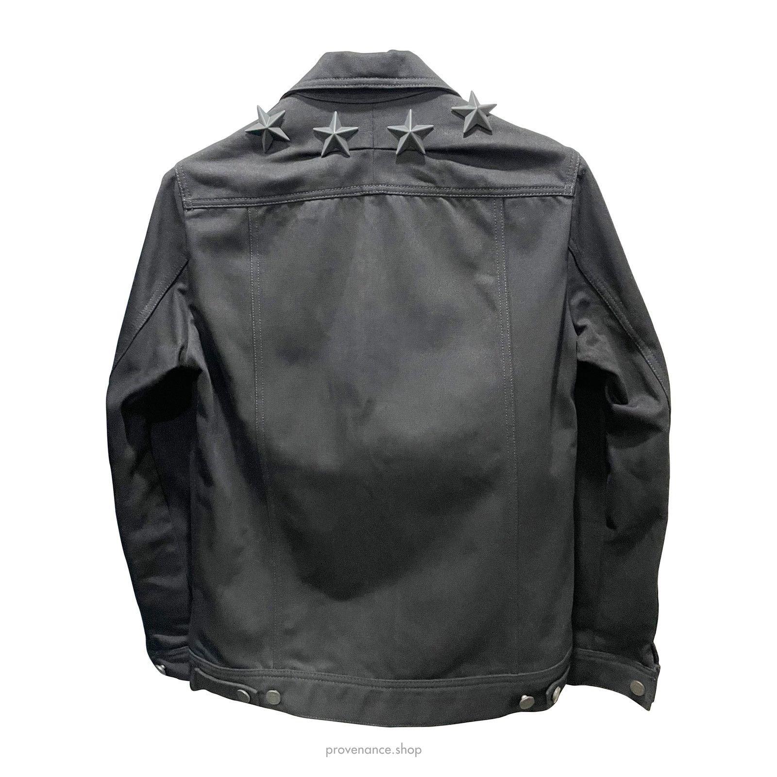 Givenchy 🔴 Givenchy Star-Studded Denim Jacket - Black Size US S / EU 44-46 / 1 - 2 Thumbnail