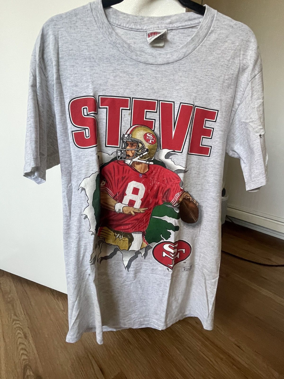 Nutmeg 🔥👕 49ers Vintage 90s Steve Young Shirt Size US L / EU 52-54 / 3 - 1 Thumbnail