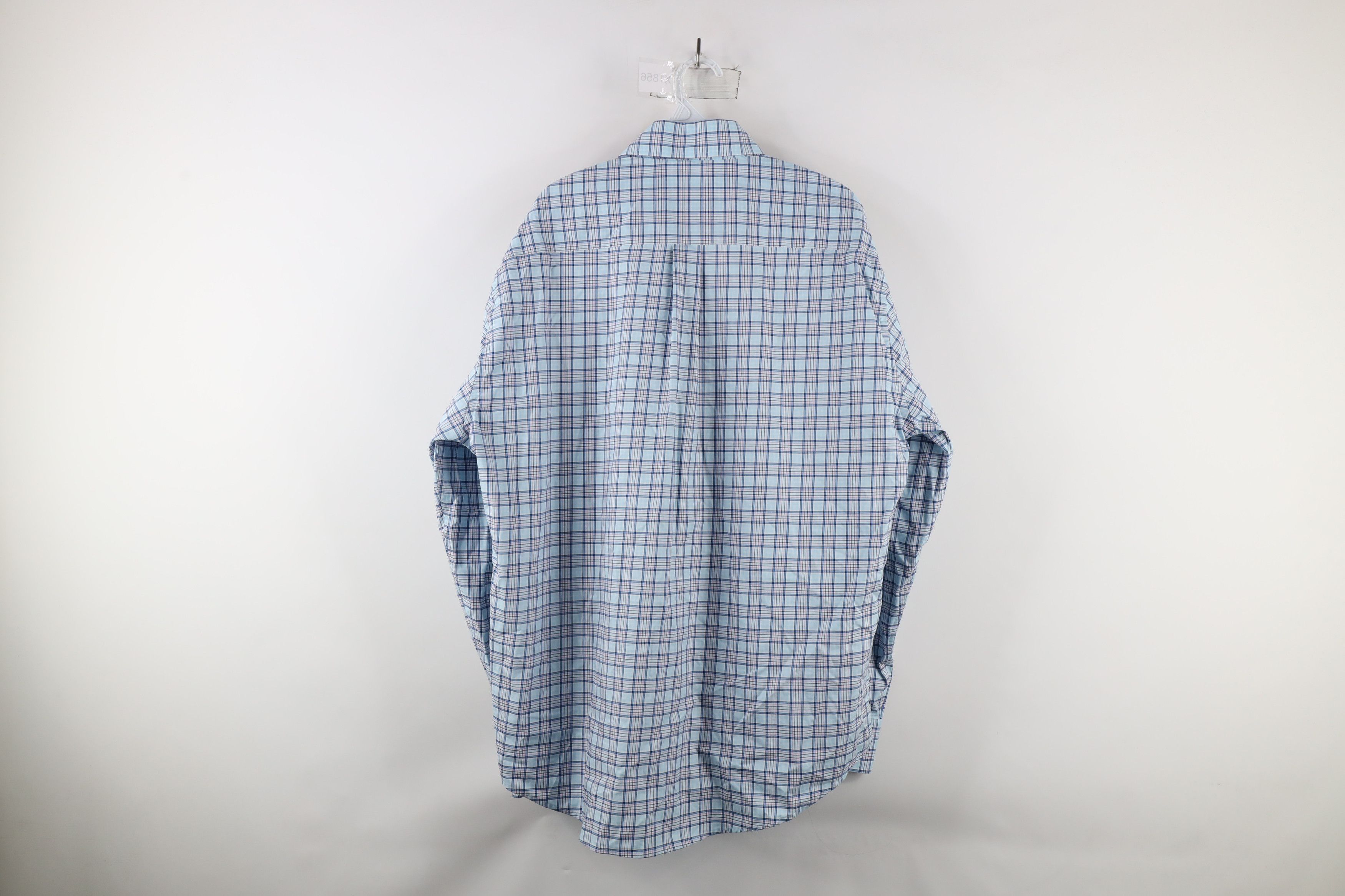 Peter Millar × Vintage Peter Millar Collared Long Sleeve Button Shirt Blue Plaid Size US XL / EU 56 / 4 - 7 Thumbnail