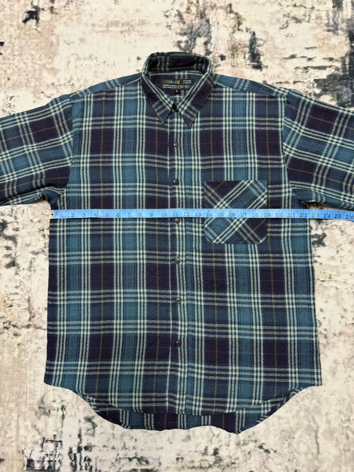 Esprit × Japanese Brand × Vintage Vintage Monade Esprit Chekered Flannel Button Up Shirt Size US L / EU 52-54 / 3 - 12 Thumbnail