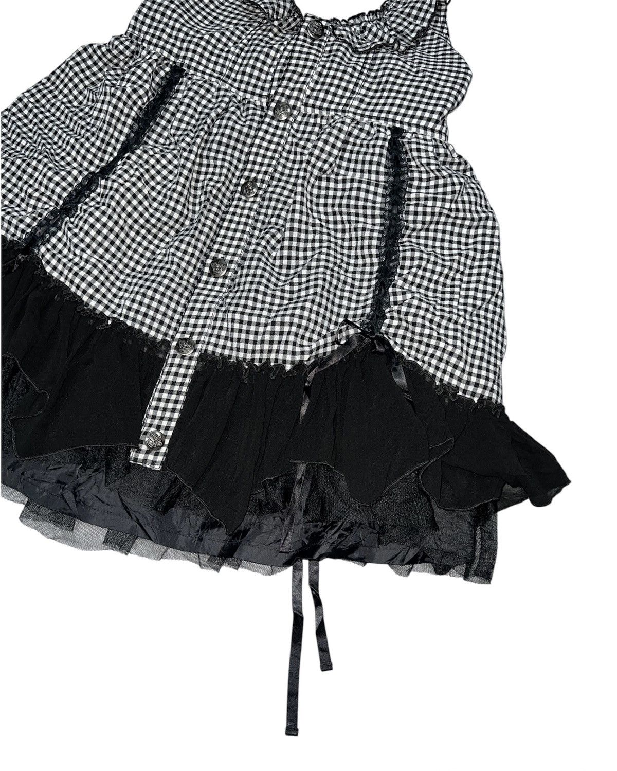 Japanese Brand ALGONQUINS Checkered halter jumper mini dress ➕ Size ONE SIZE - 10 Thumbnail