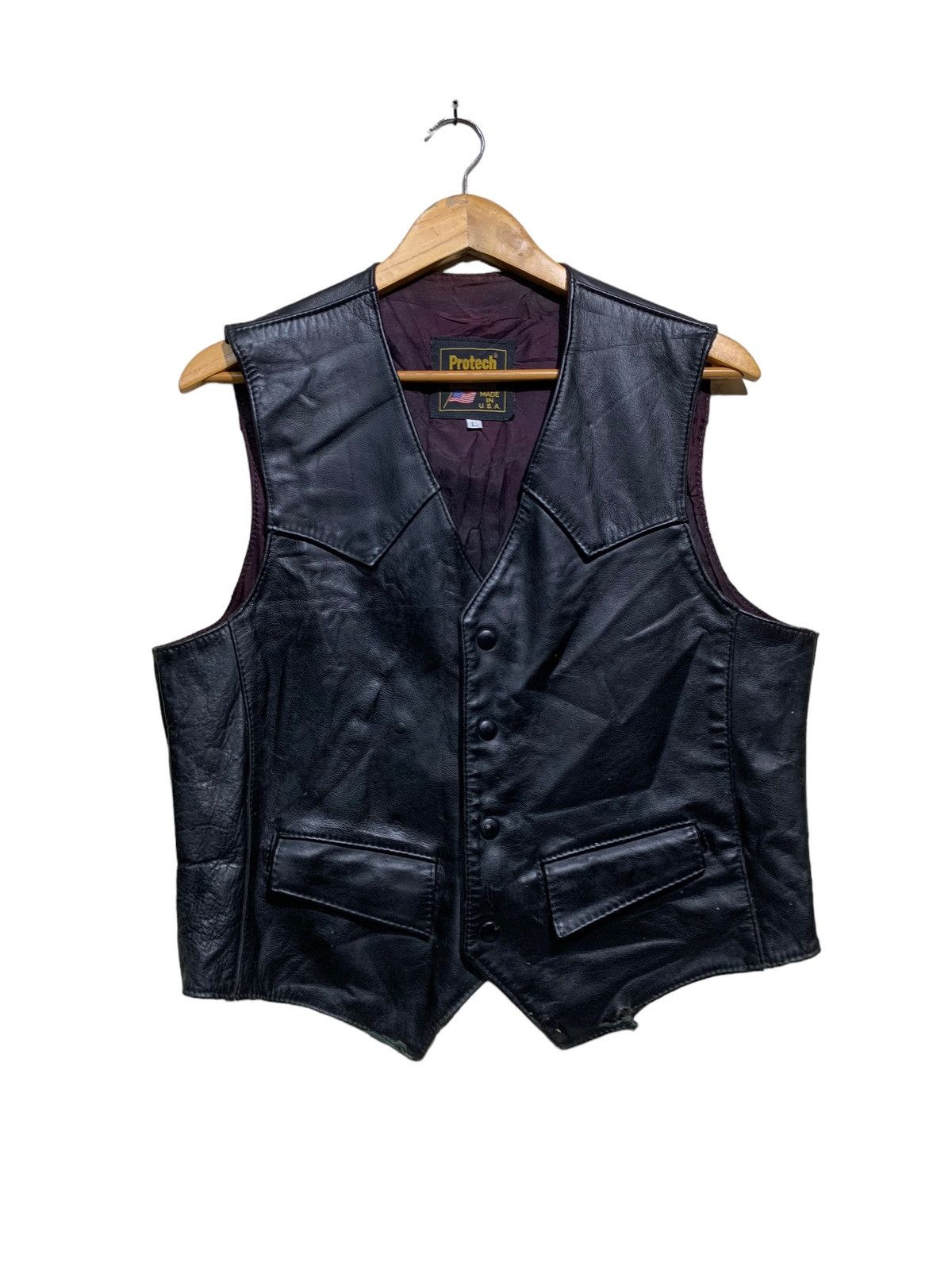 🔥VTG LEATHER VEST JACKETS MADE IN USA