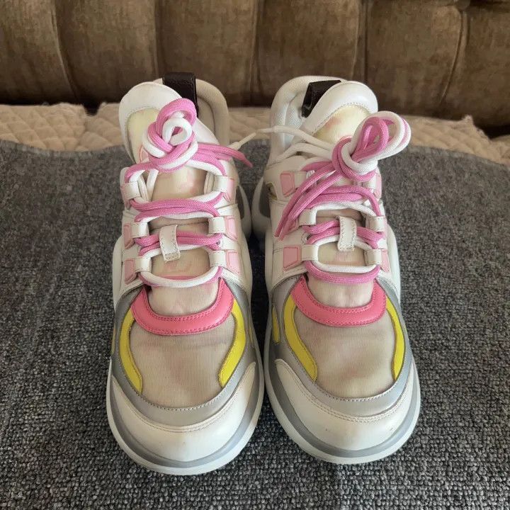 Louis Vuitton Louis Vuitton Archlight Sneakers in Pink and White -2508 Size US 7.5 / EU 40-41 - 4 Thumbnail