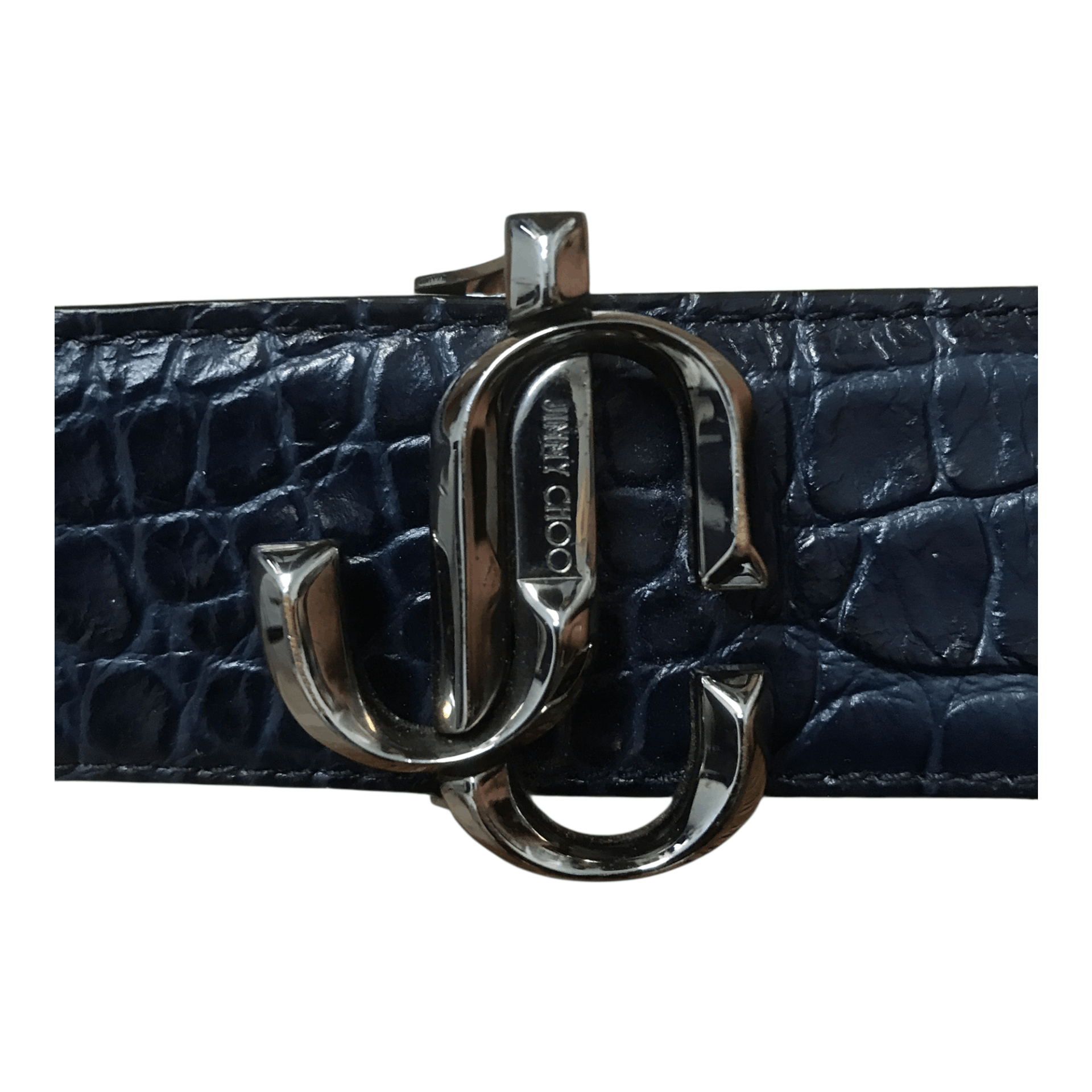 Jimmy Choo Jimmy Choo Crocodile Blue Leather Bet Size ONE SIZE - 3 Thumbnail