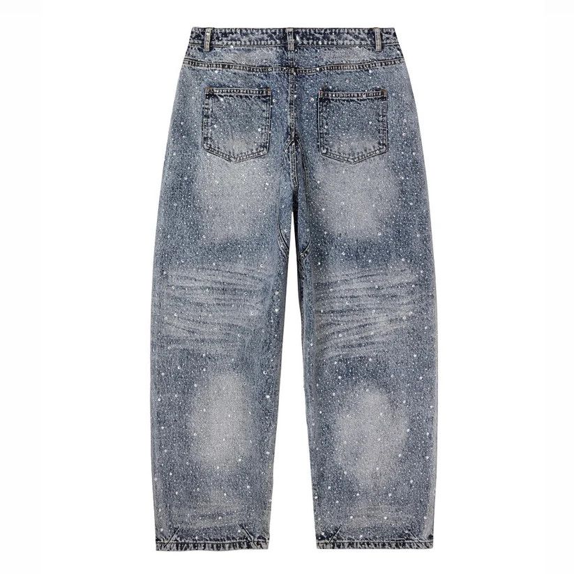 Vale Vale Forever Rainstorm Rhinestone Denim Jeans Blue Size 38 Size US 38 / EU 54 - 2 Thumbnail