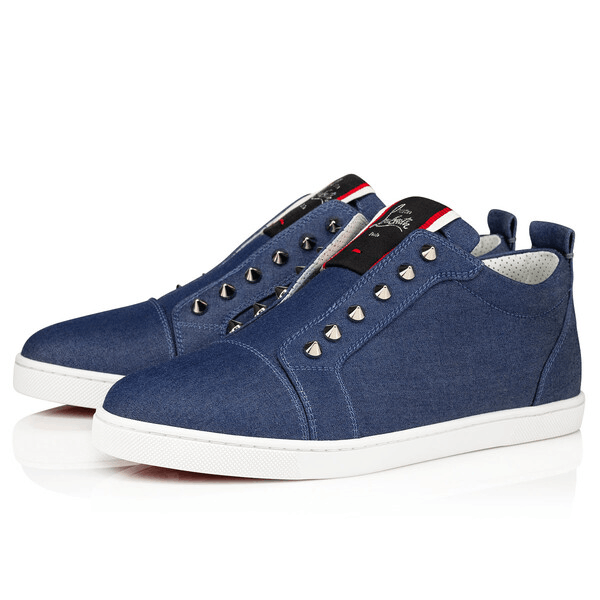 Christian Louboutin o1s1wg110125 Vontade Slip On Sneakers in Blue Size US 5 / IT 35 - 1 Preview