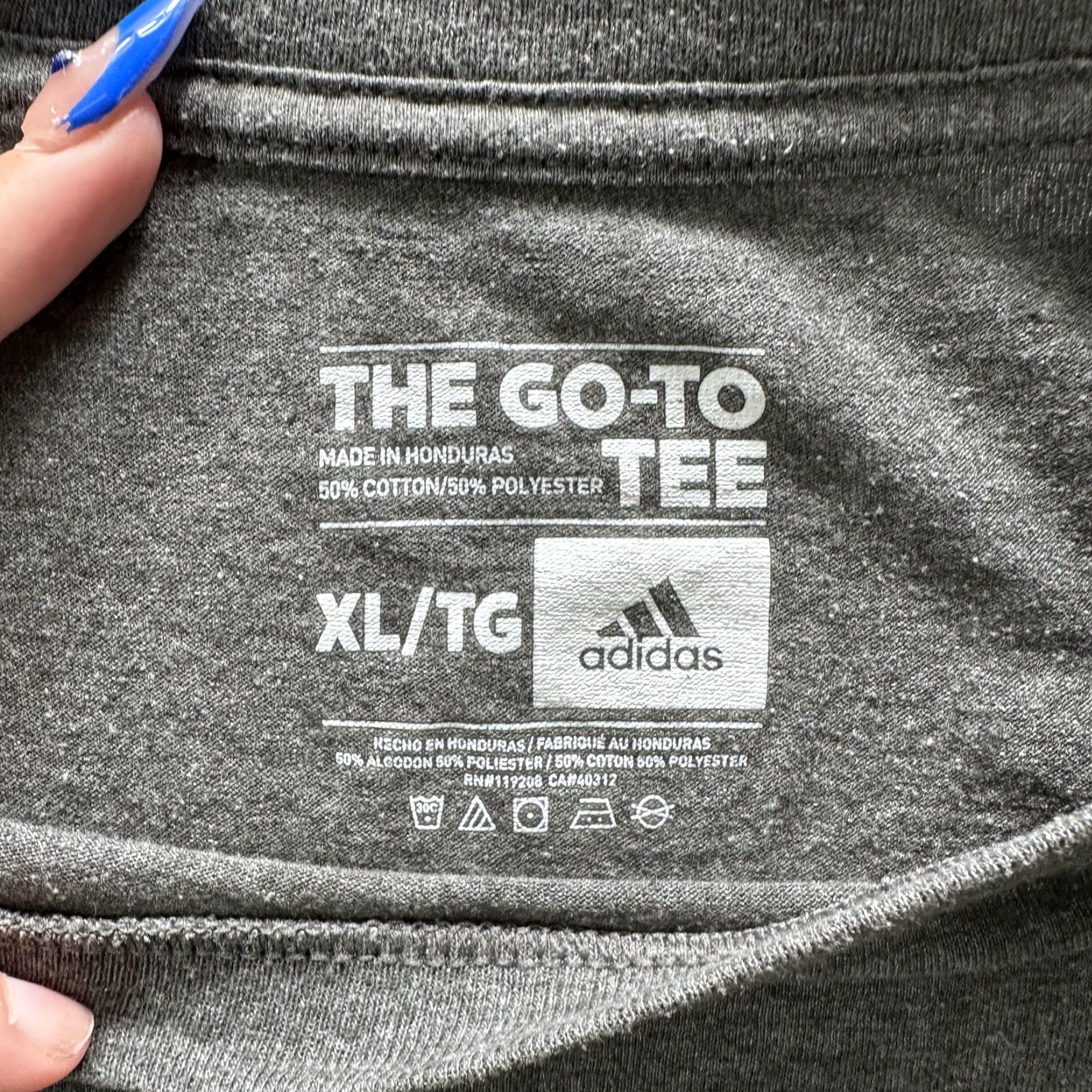 Adidas Adidas Shirt Mens Large Gray Go-To Tee Tagless Logo Graphic Print Crew Neck Short Sleeve Cotton Blend Size US L / EU 52-54 / 3 - 3 Thumbnail