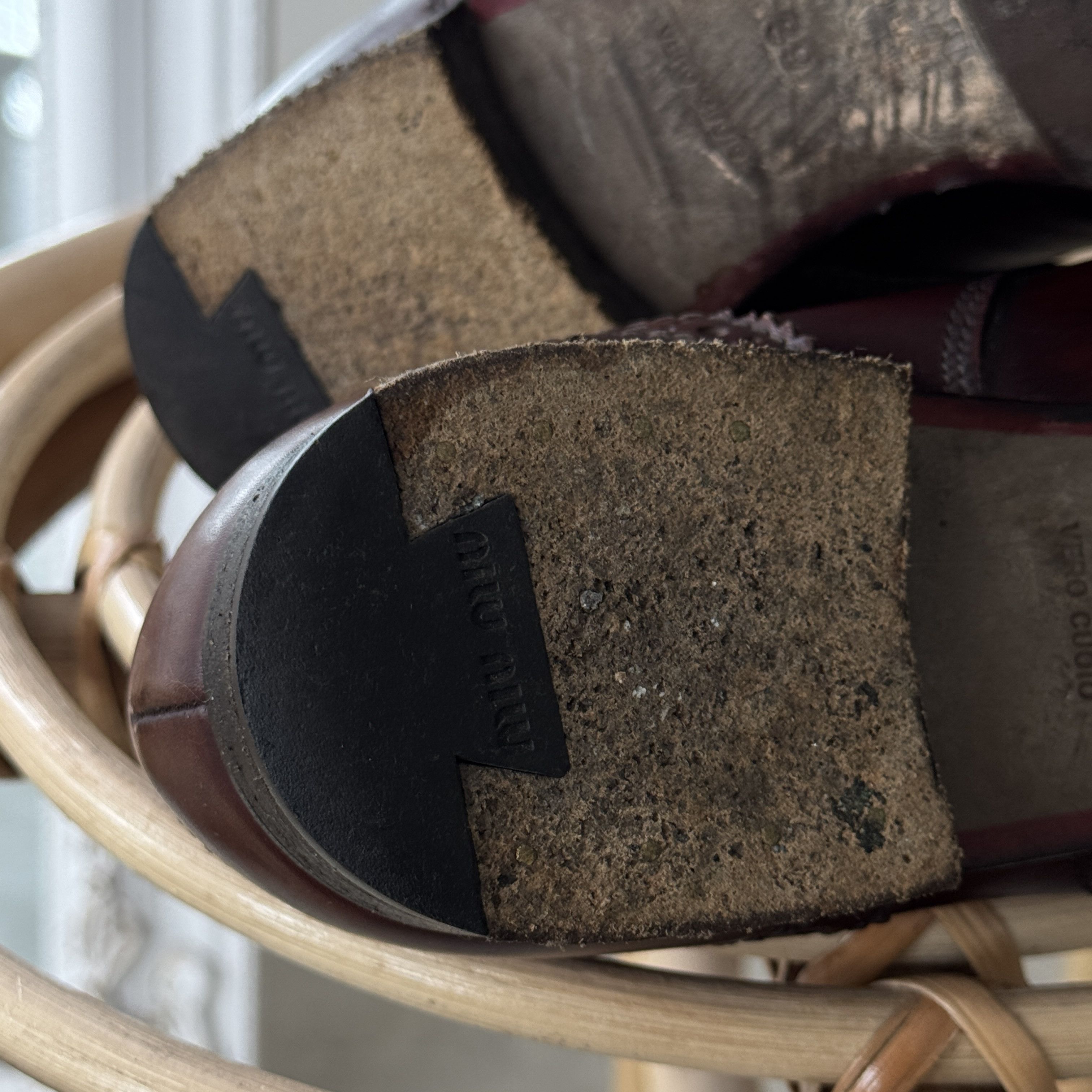 Miu Miu Vintage 90s Miu Miu Cowboys Brown Leather Shoes Size US 9 / IT 39 - 6 Thumbnail
