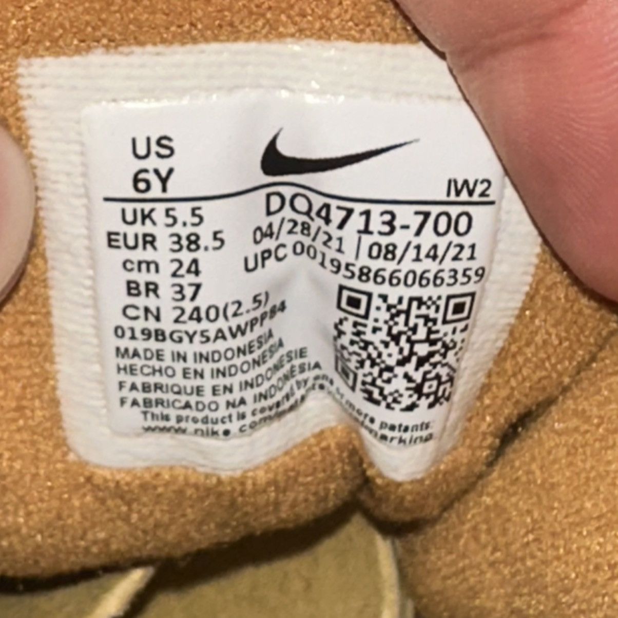 Nike Size 6Y (7.5W) - Nike Air More Uptempo (GS) DQ4713-700 Size US 7.5 / IT 37.5 - 6 Thumbnail