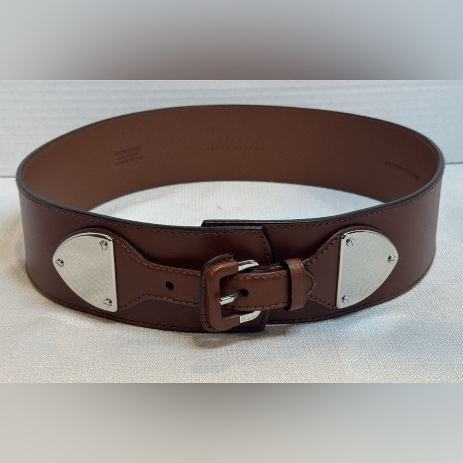 Ralph Lauren Ralph Lauren Brown Leather Belt with Silver  display picture 1