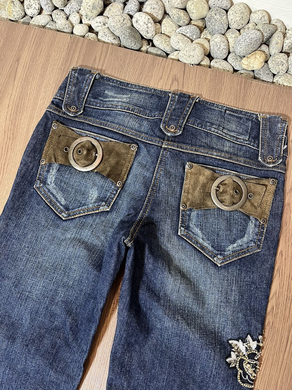 Beauty Beast × Leather × Seditionaries ENC leather strap pocket brocade panelled emboirdery denim Size US 30 / EU 46 - 4 Thumbnail