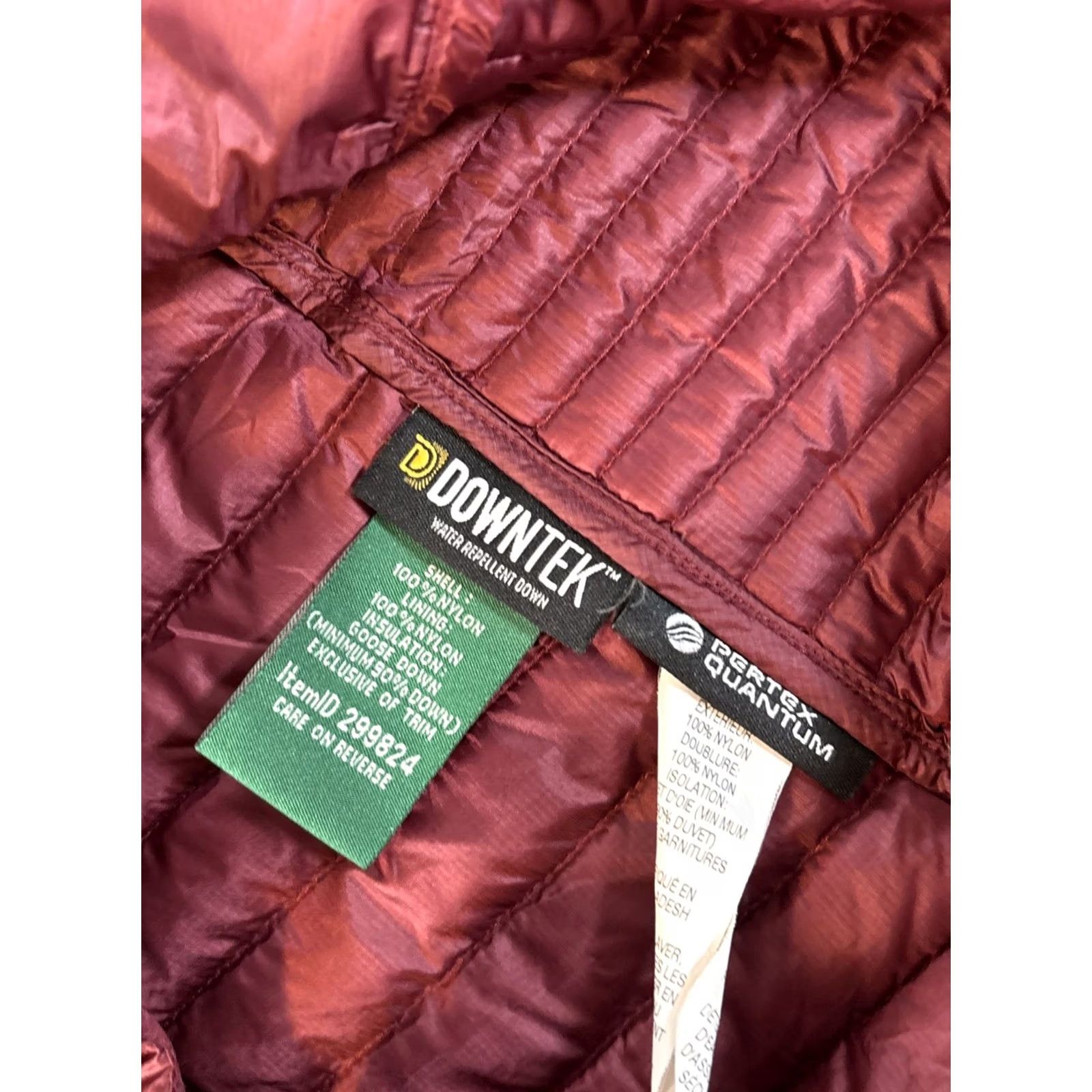 Vintage L.L. Bean Down Jacket Parka Hooded Women Large Red Plum Ultralight 850 Pertex Nylon Long Sleeve Zip Size L / US 10 / IT 46 - 4 Thumbnail