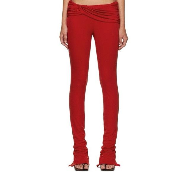 Blumarine NEW SSENSE BLUMARINE DRAPED LEGGINGS WOMEN'S 0 Size 26" / US 2 / IT 38 - 2 Thumbnail