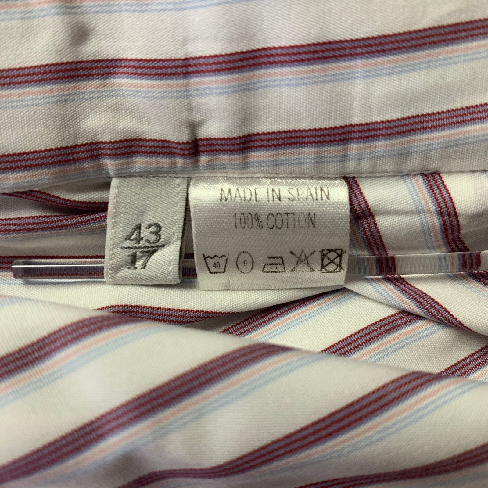 Ermenegildo Zegna ERMENEGILDO ZEGNA White Purple Blue Stripe Long Sleeve Shirt Size US XL / EU 56 / 4 - 6 Thumbnail