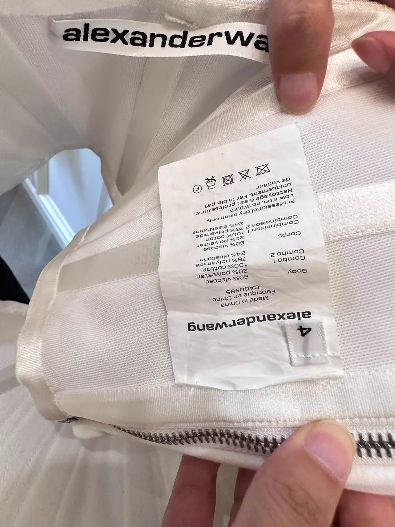 Alexander Wang Alexander Wang White Structured Tank Top- Size S / US 4 / IT 40 - 3 Thumbnail