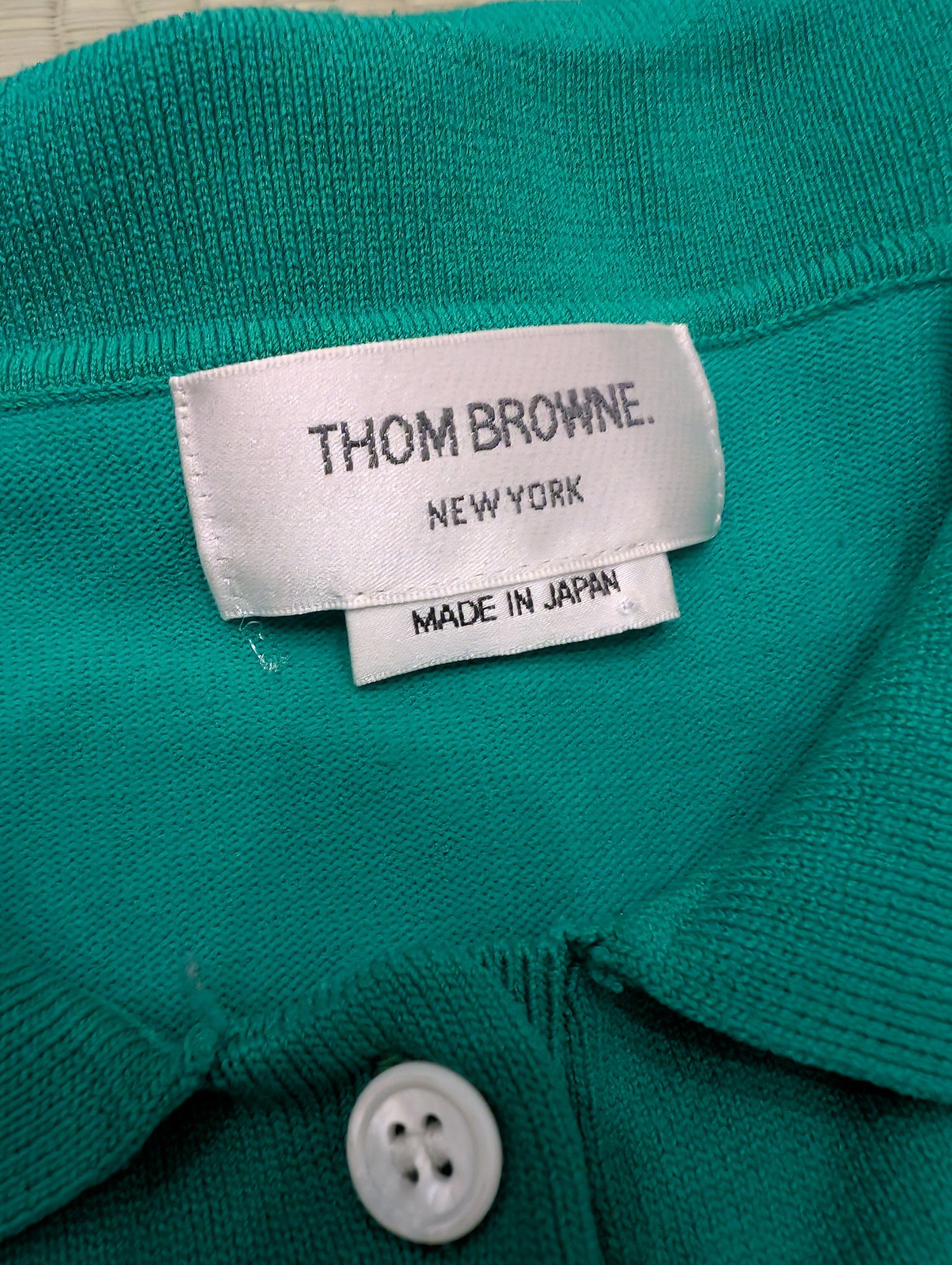 Thom Browne Thom Brown Classic 4-bar Pique Polo Cotton *See Measurement Size US S / EU 44-46 / 1 - 3 Thumbnail