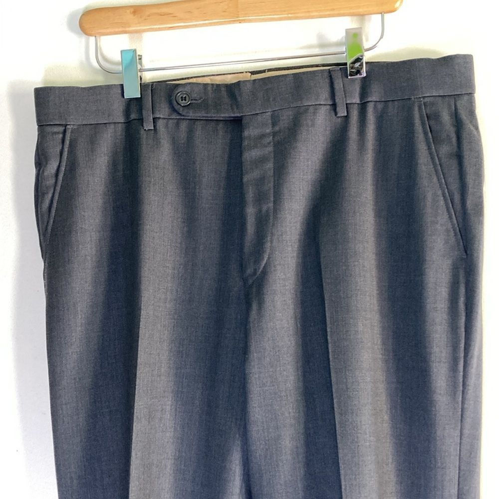 Other Ballin Wool Super 120's Gray Cuffed Mens Dress Pants Size 3 Size US 35 - 12 Thumbnail
