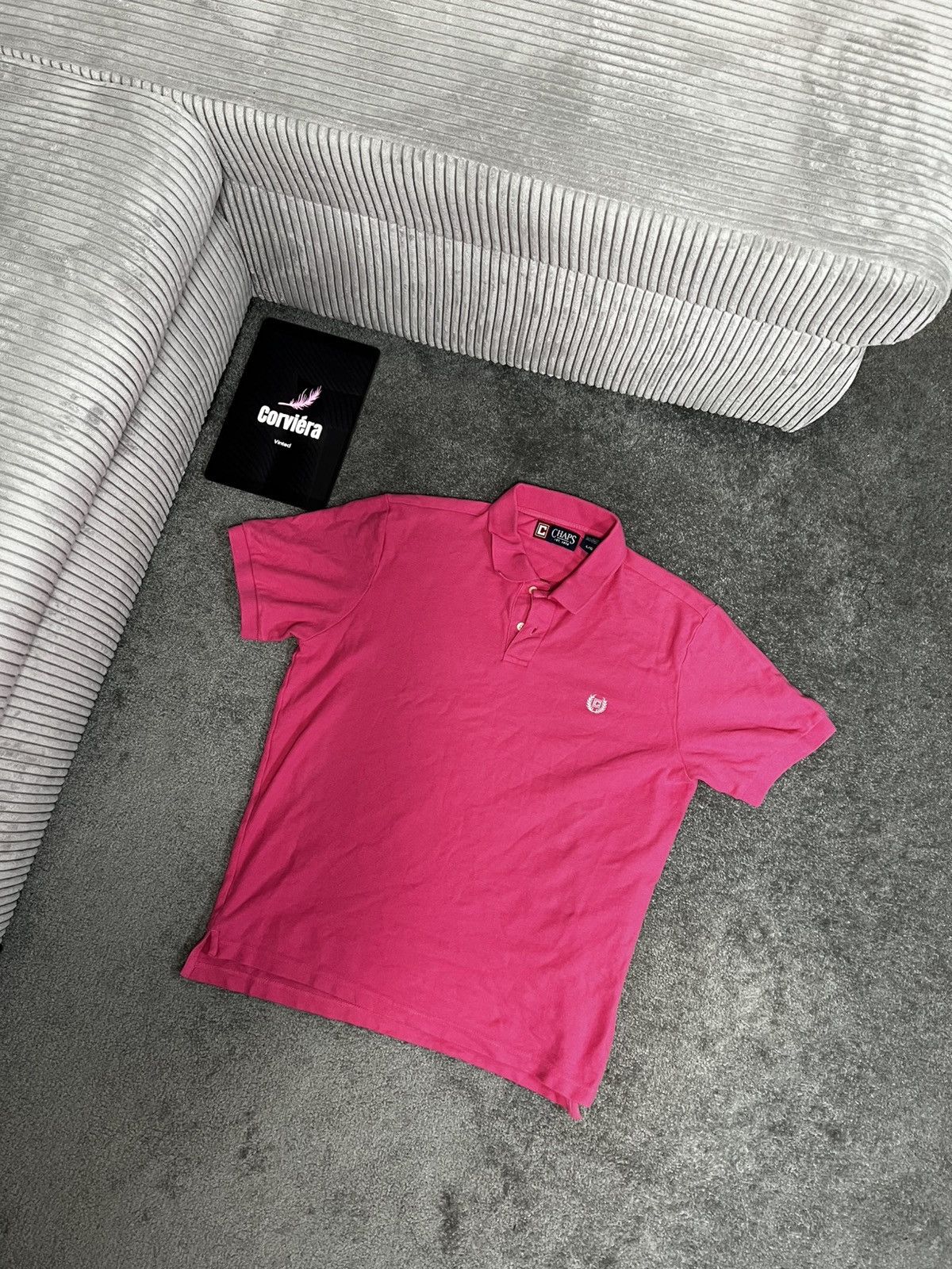 Chaps Ralph Lauren × Designer × Vintage Chaps Vintage Polo Shirt Pink Size US XL / EU 56 / 4 - 1 Thumbnail