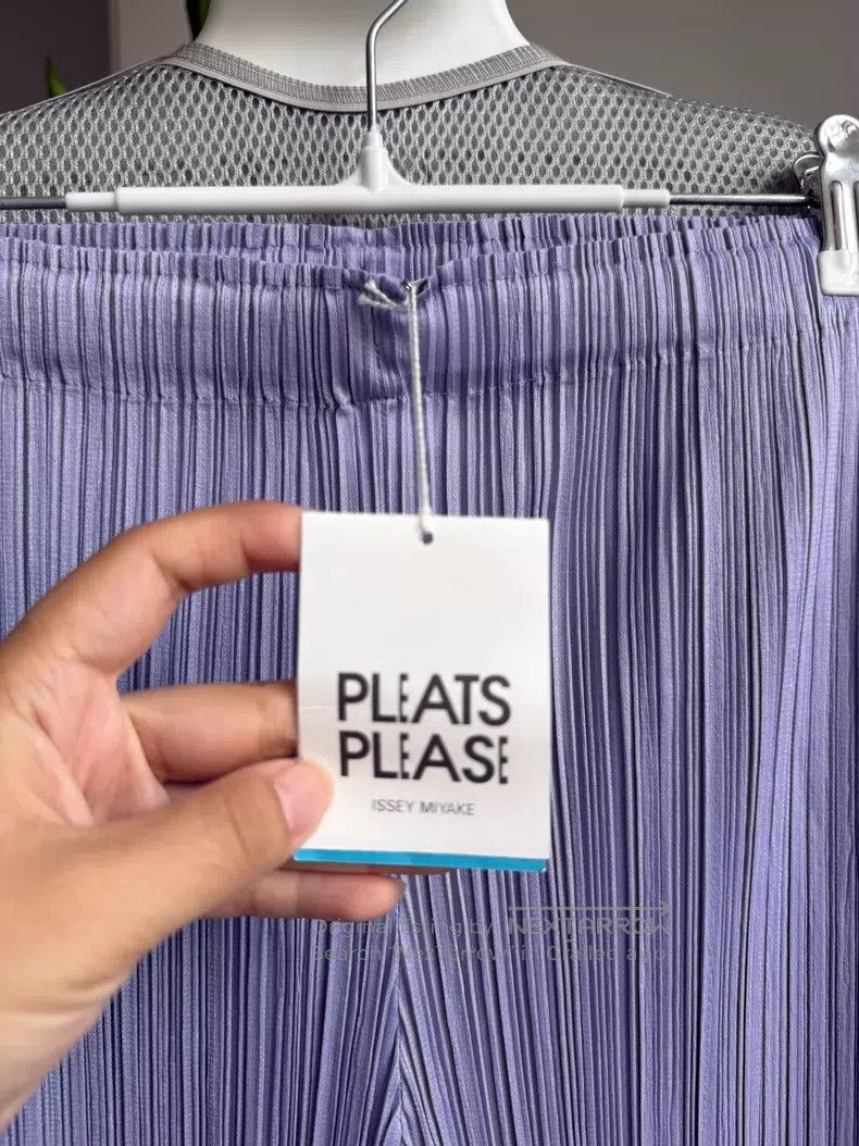Issey Miyake Issey Miyake size:3 Purple Irregular Pants Size 31" - 2 Thumbnail
