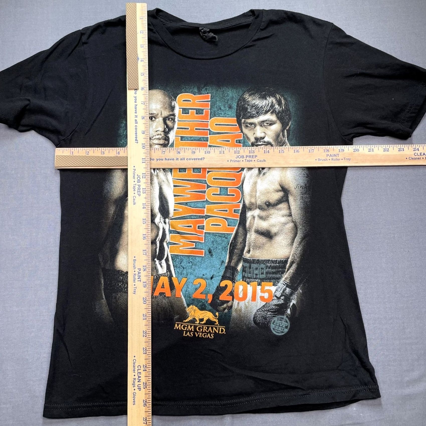Vintage Mayweather Pacquiao Shirt Mens Medium Black MGM Grand Las Vegas Tee Size US M / EU 48-50 / 2 - 4 Thumbnail
