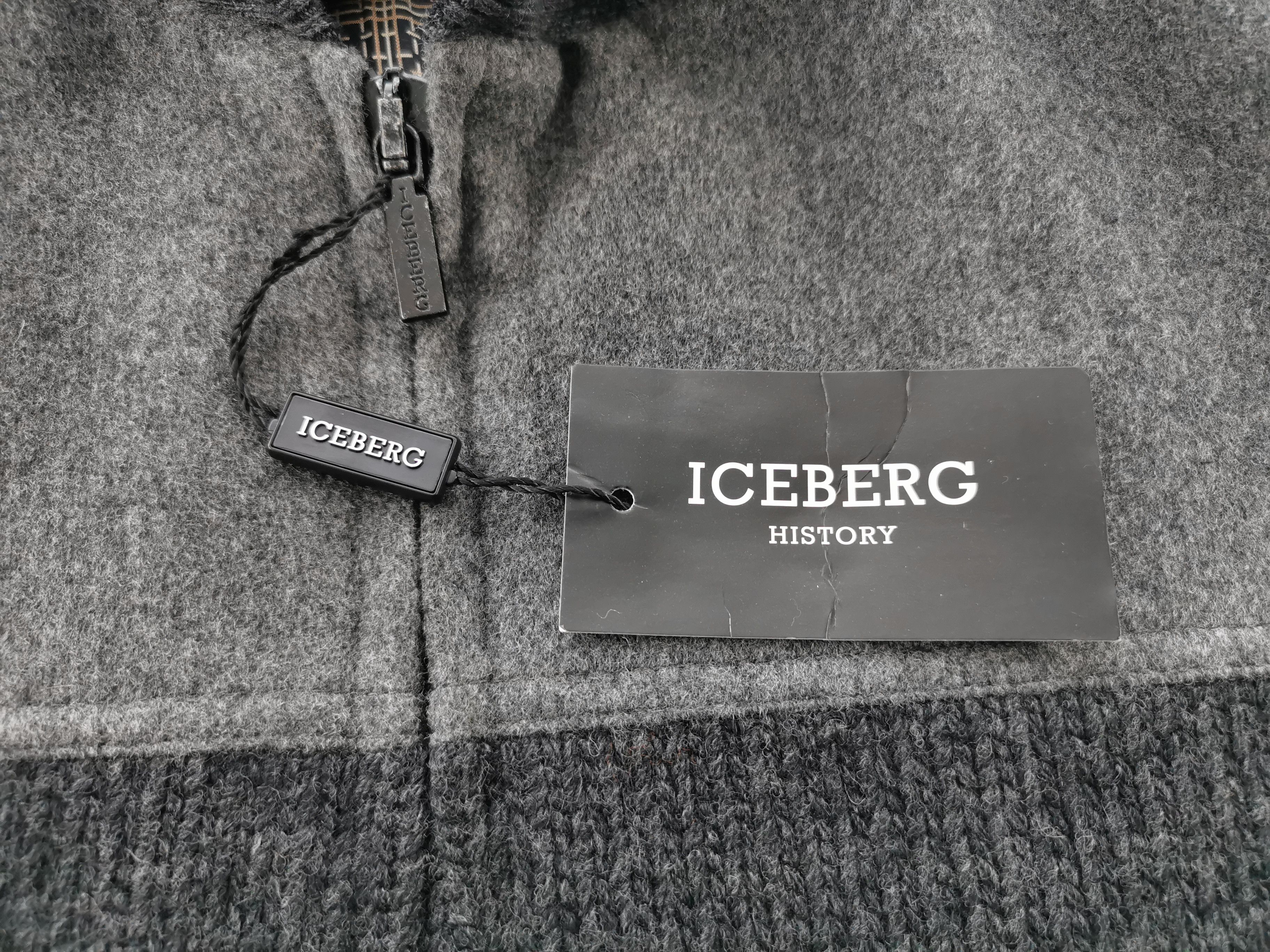 Iceberg Vintage 90's Iceberg Gilmar Goofy NOS Wool Leather Jacket Size US L / EU 52-54 / 3 - 7 Thumbnail