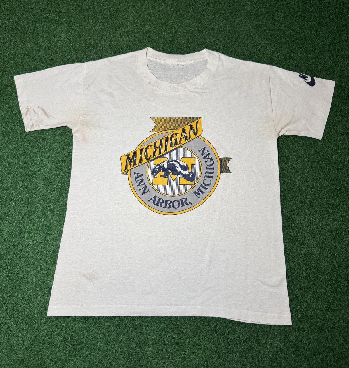 Vintage Nike Michigan Wolverines RARE 70s 80s Thin T Shirt