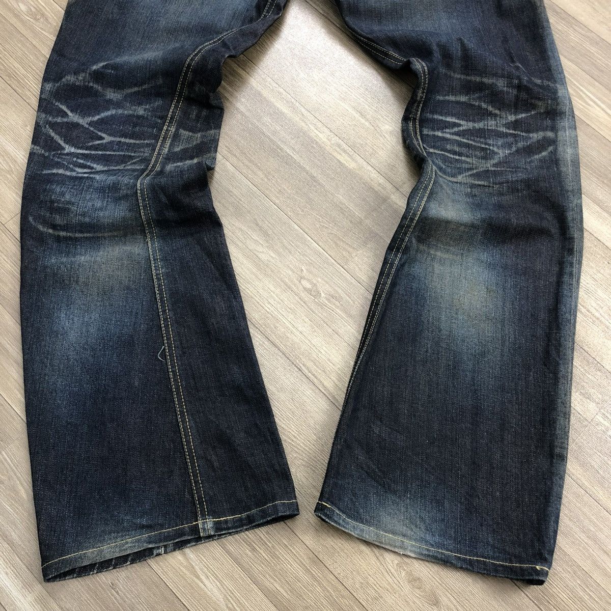 If Six Was Nine × Le Grande Bleu (L.G.B.) × Lee 1990s LEE Faded Bootcut Flared Jeans Size US 37 - 15 Thumbnail