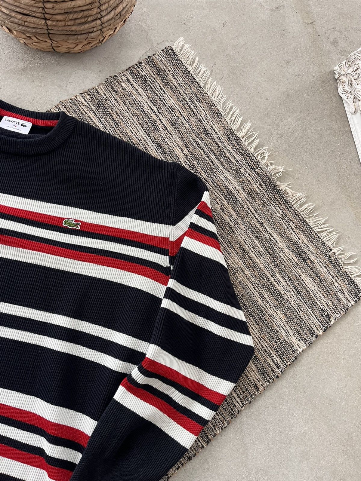 Lacoste Lacoste Made in France striped Minimalistic Sweater Y2K Size US XL / EU 56 / 4 - 6 Thumbnail