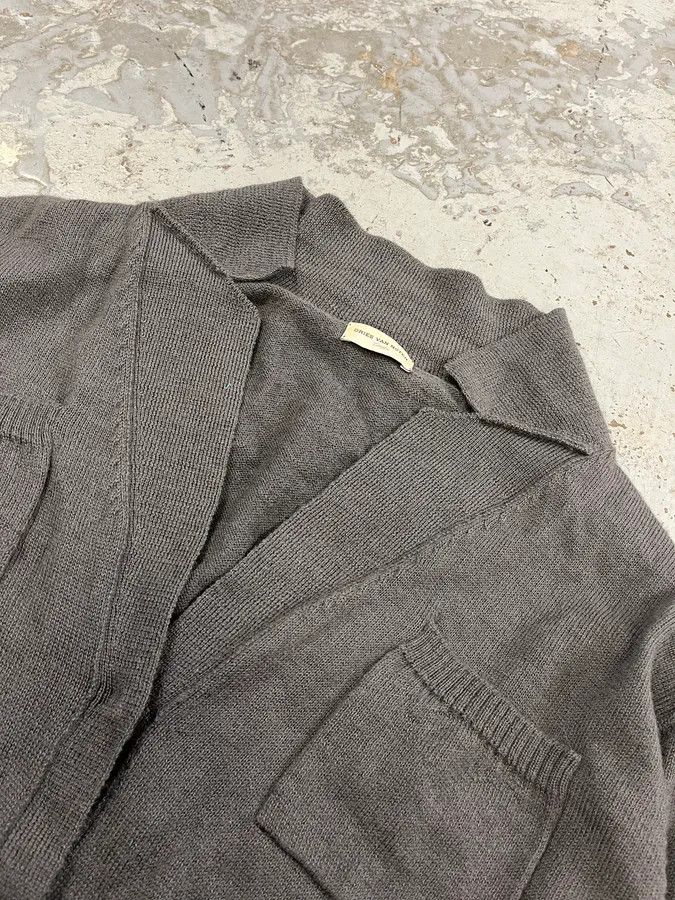 Dries Van Noten Dries Van Noten Grey Alpaca Buttoned Cardigan Size M / US 6-8 / IT 42-44 - 4 Thumbnail