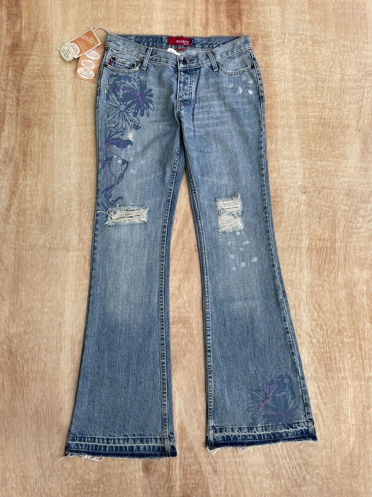 14th Addiction × If Six Was Nine × Japanese Brand Flare Holister Distressed Denim Bootcut Size US 32 / EU 48 - 2 Thumbnail