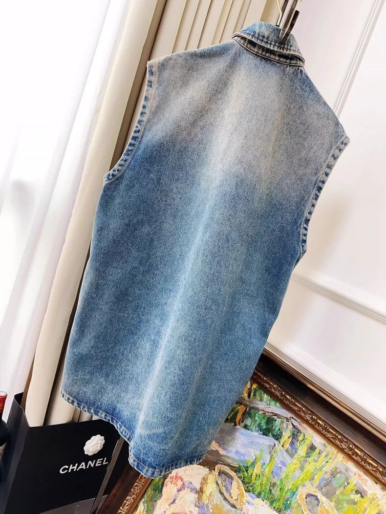 Prada Prada Denim Sleeveless Long Vest Jacket-2506 Size S / US 4 / IT 40 - 2 Thumbnail