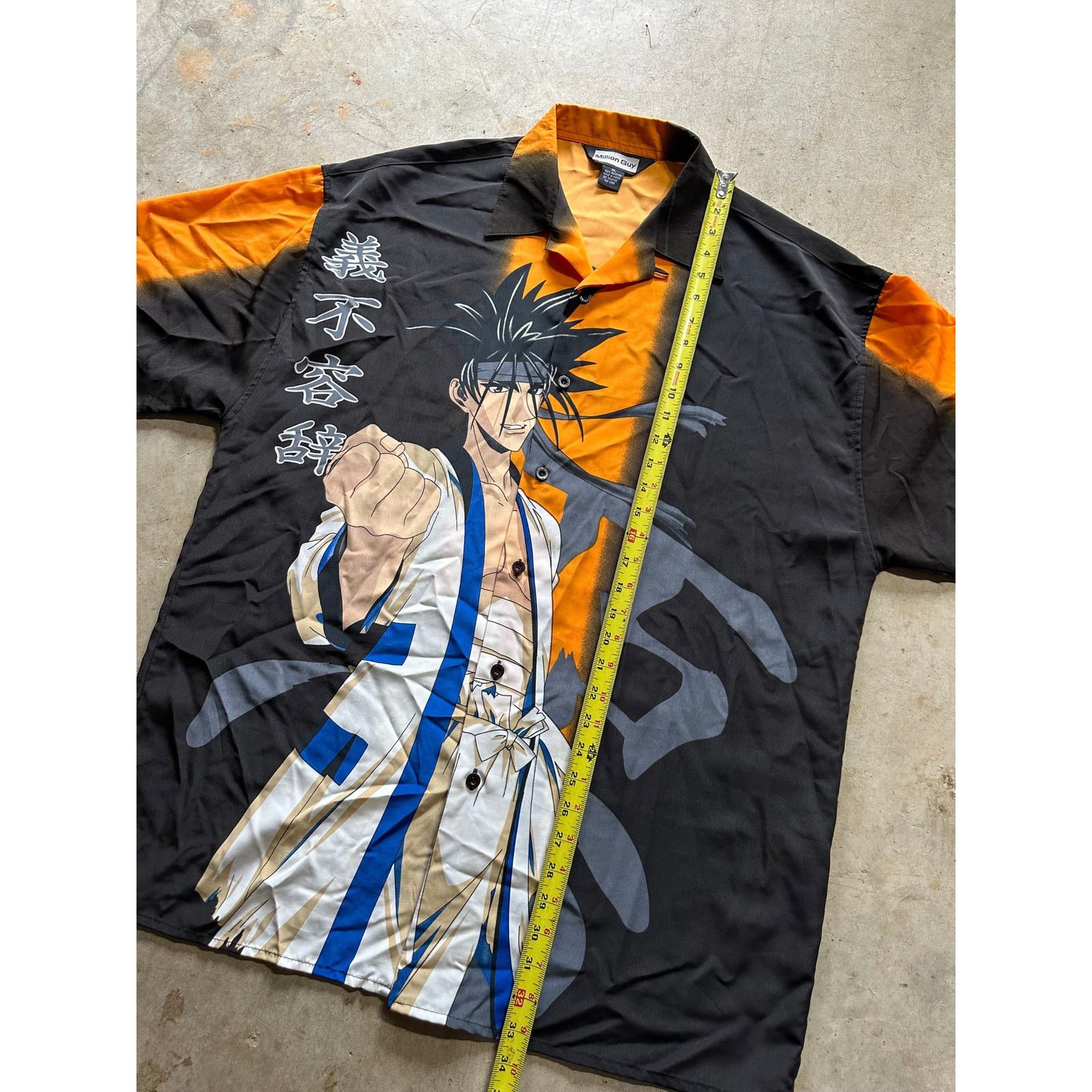 Vintage Vintage Million Guy Anime Button Up Polo Shirt XL Size US XL / EU 56 / 4 - 6 Thumbnail