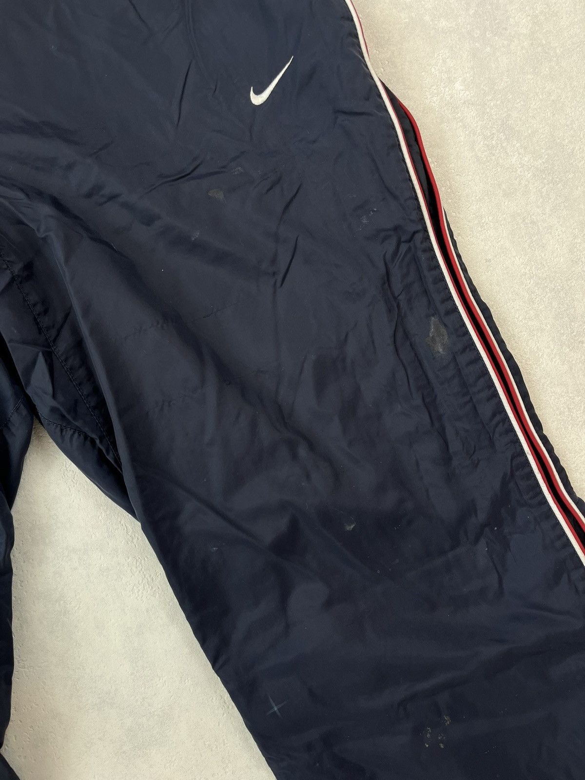 Nike × Vintage 90s Nike Swoosh Vintage Y2K Parachute Nylon Distressed Pants Size US 33 - 10 Thumbnail