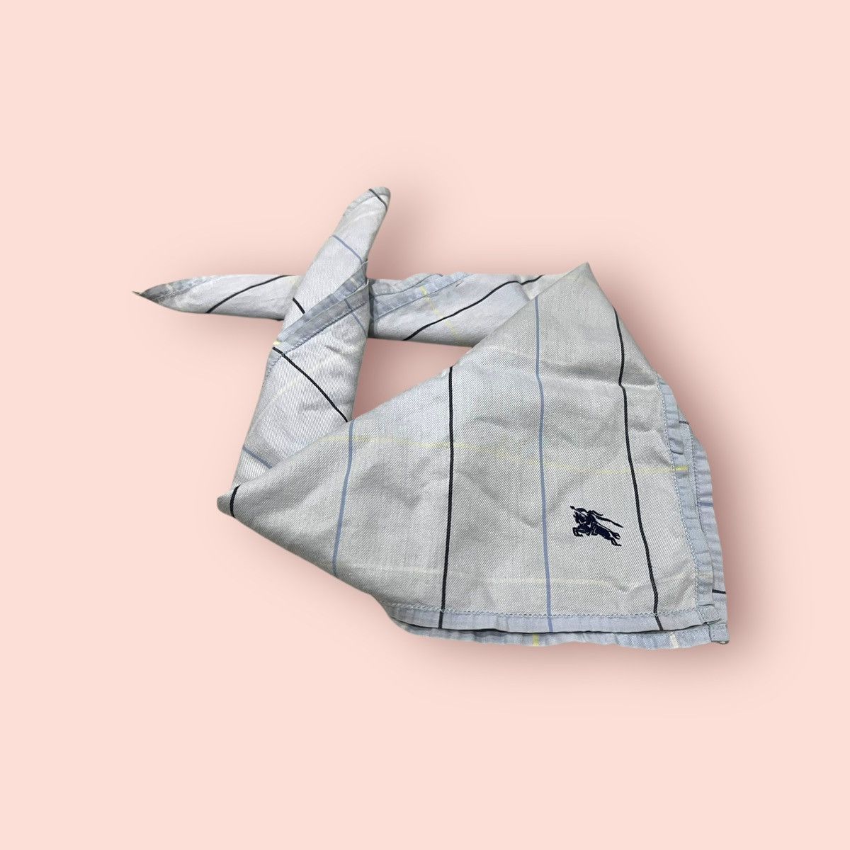Burberry × Designer VINTAGE BURBERRYS LIGHT BLUE PLAID BANDANA/HANDKERCHIEF Size ONE SIZE - 4 Thumbnail