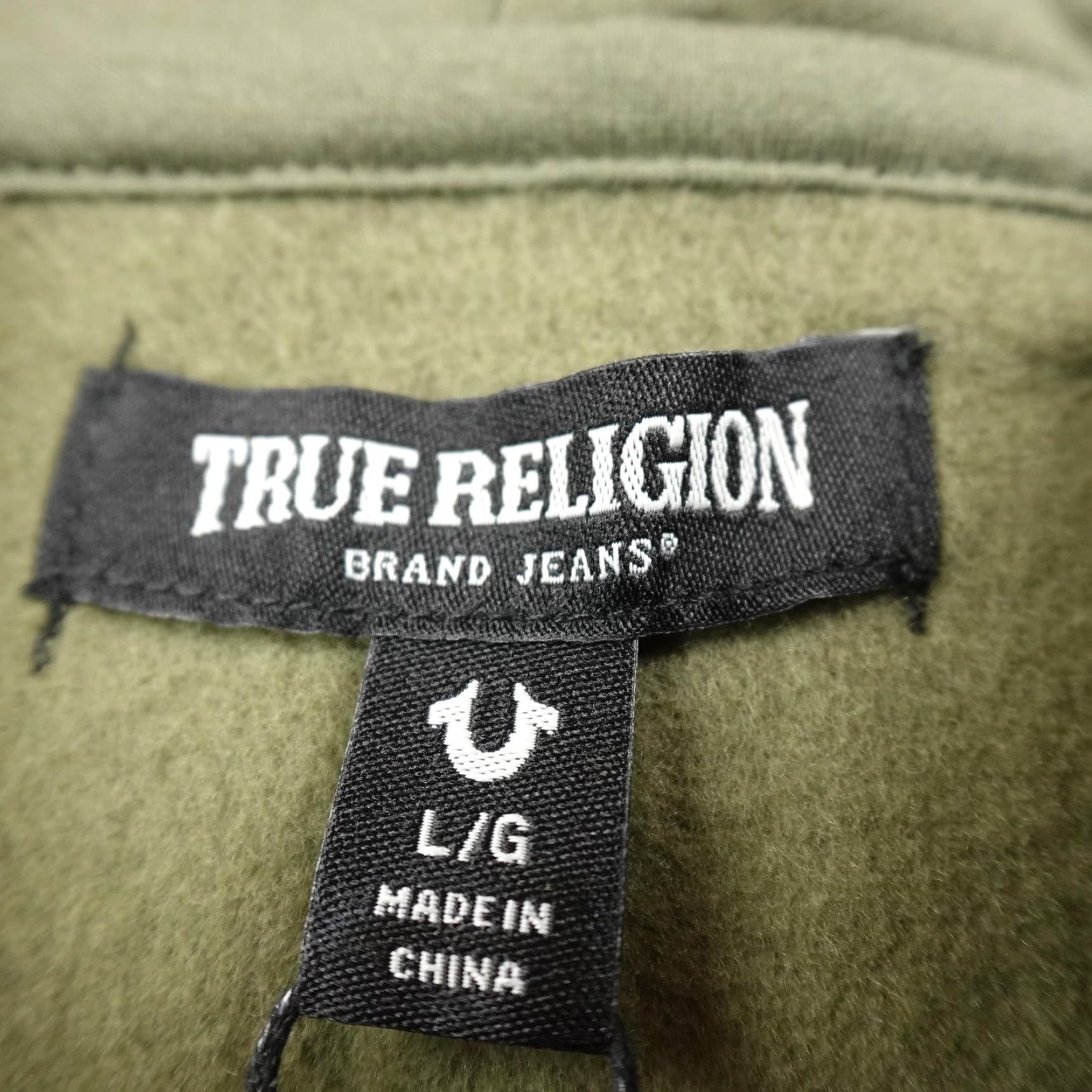 True Religion True Religion Hoodie Mens L Green Buddha Full Zip Sweatshirt Jacket Size US L / EU 52-54 / 3 - 6 Thumbnail