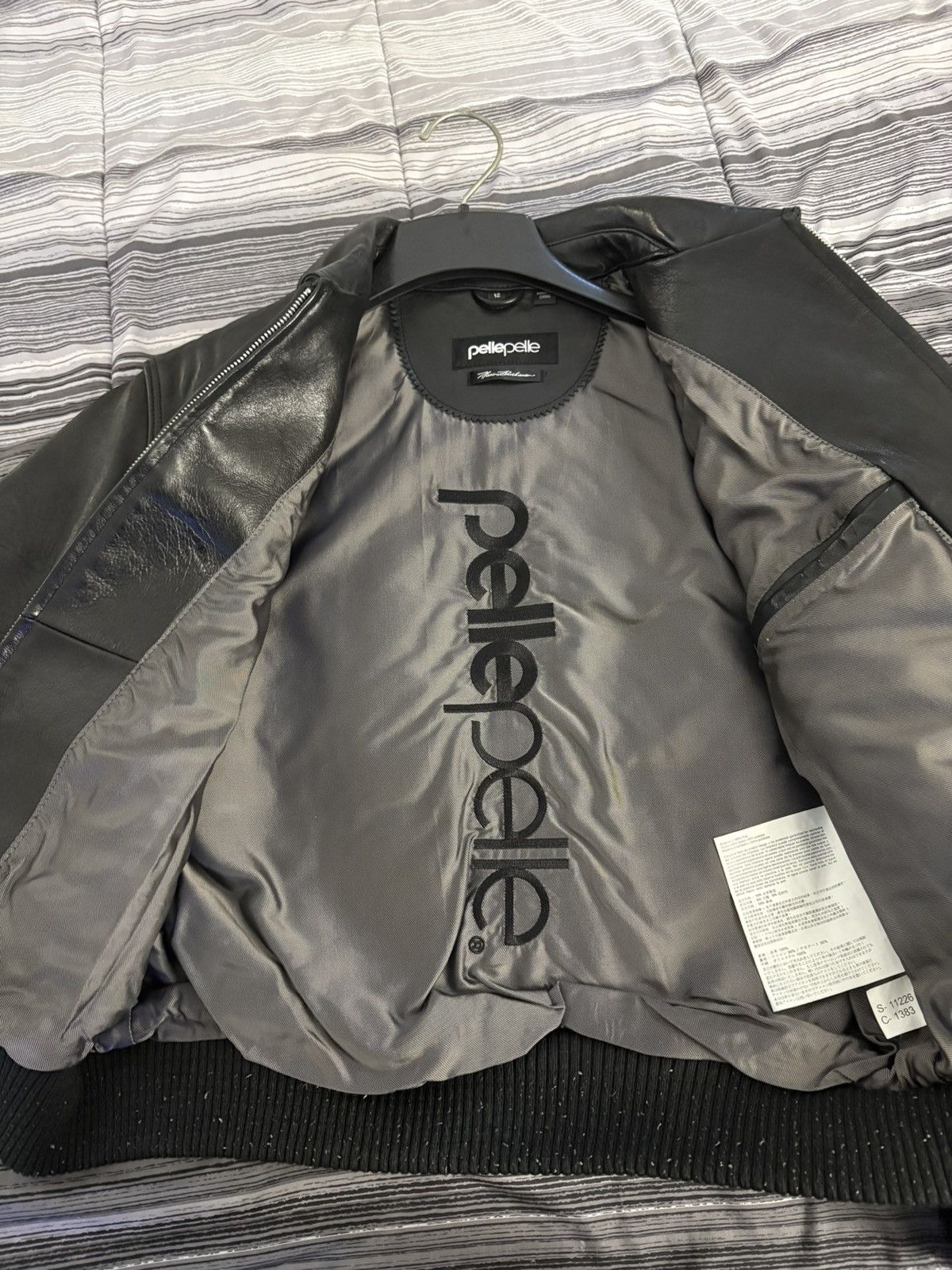 Pelle Pelle Female black logo studded leather jacket Size XL / US 12-14 / IT 48-50 - 5 Thumbnail