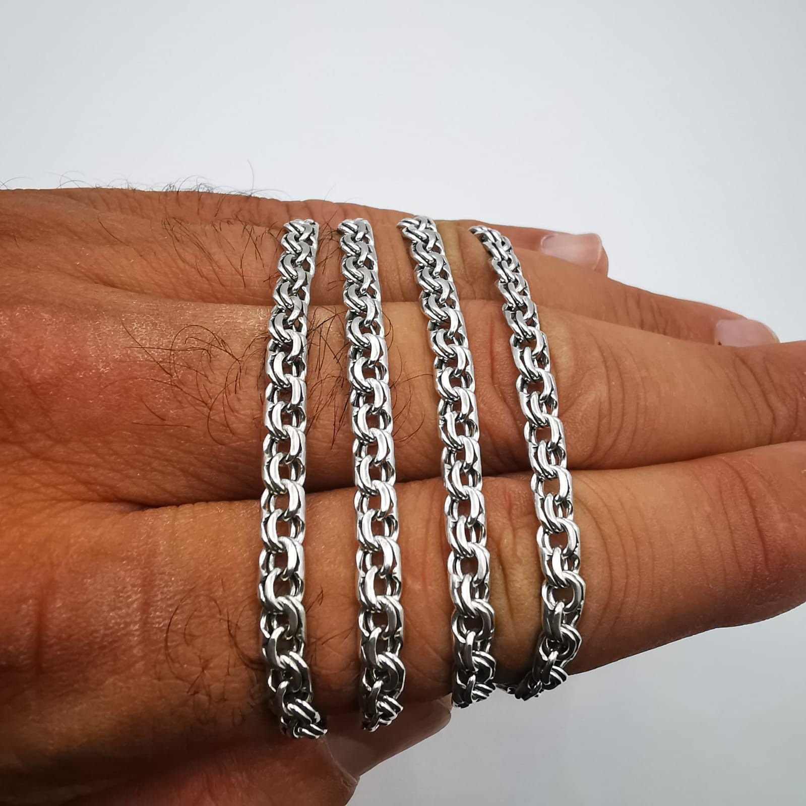 Sterling Silver Vintage Jewelry Chain, 925 Sterling Silver, Signed 20,50g Size ONE SIZE - 6 Thumbnail