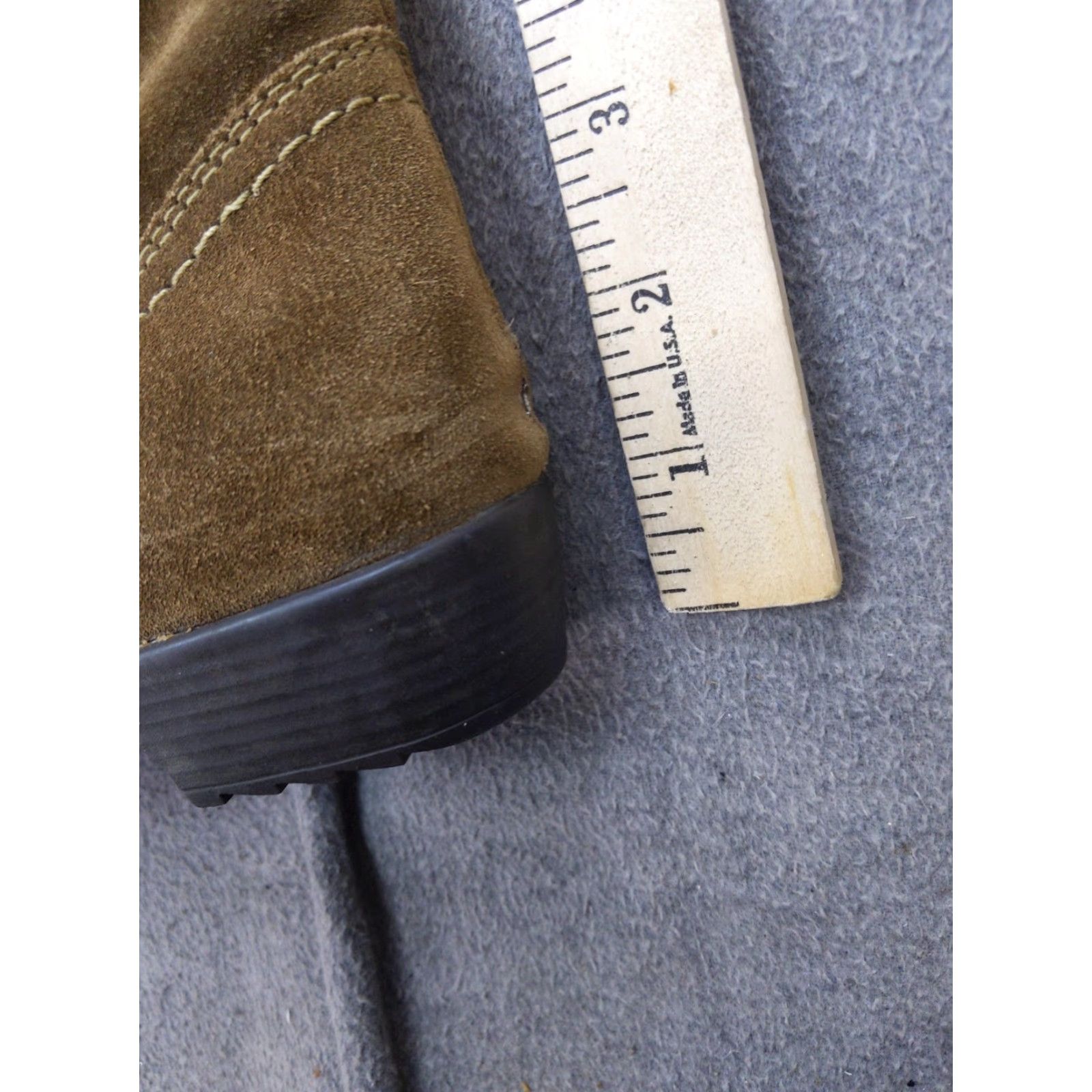 Vintage Sofft Boots Womens 6.5 Brown Suede Mid-Calf Pull On Block Heel Riding Boot Casual Fall Womens Mens? Size US 7 / IT 37 - 3 Thumbnail