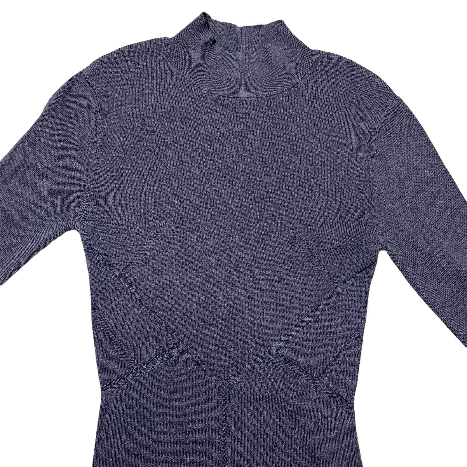 H&M H&M Studio Structured Fine Knit Top Long Sleeve Blue Size 2 Size XS / US 0-2 / IT 36-38 - 2 Thumbnail