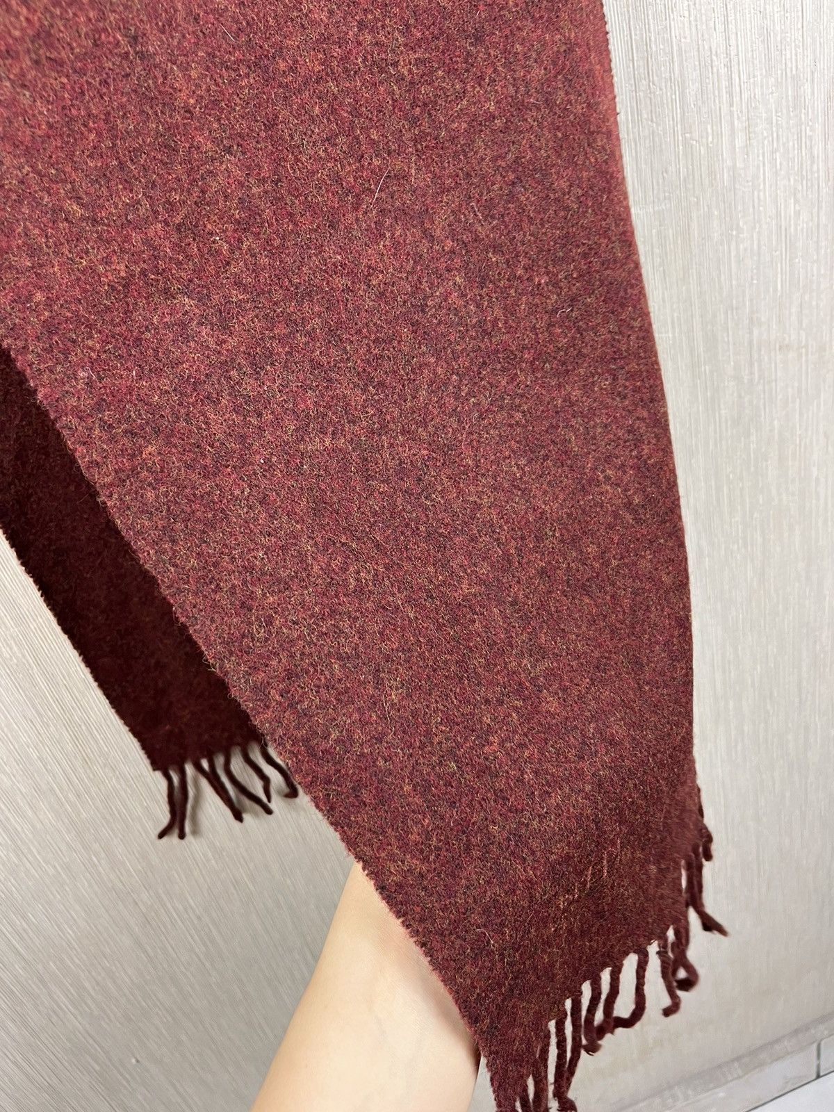 Kenzo × Vintage Vintage Kenzo homme archive Italy heather claret wool scarf Size ONE SIZE - 6 Thumbnail