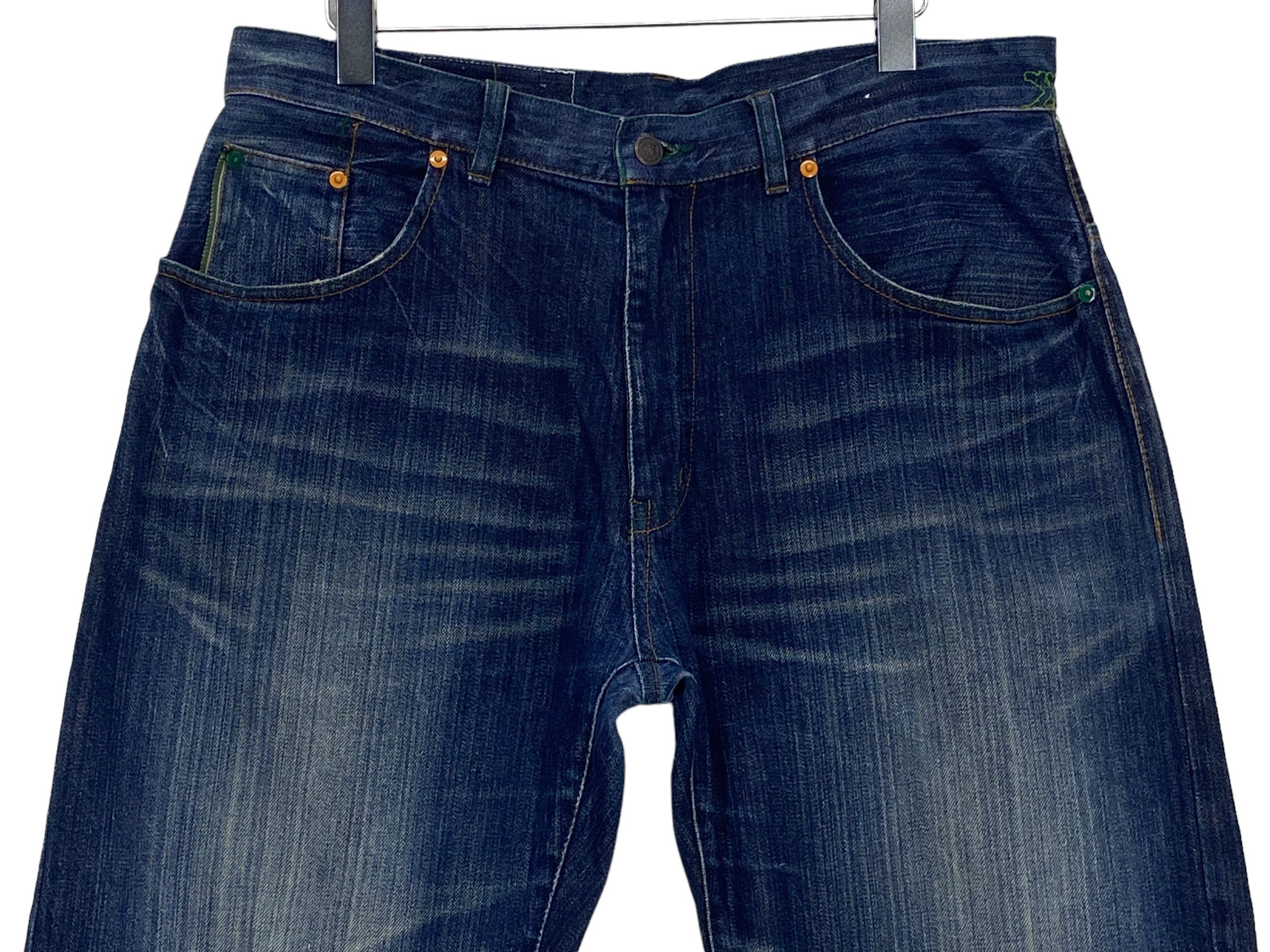 Japanese Brand Xanthous Denim Jeans Hip Hop Skateboards Baggy Jeans Pants Size US 35 - 3 Thumbnail