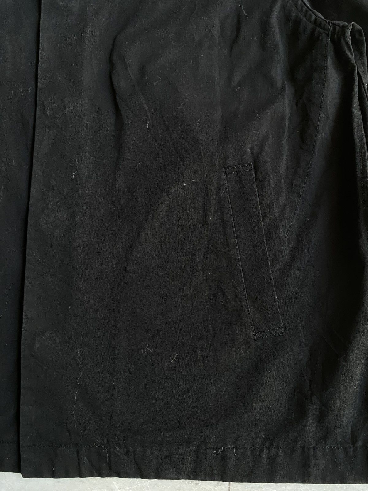 Yohji Yamamoto Black Cotton Open Collar Boxy Fit Jacket Size US L / EU 52-54 / 3 - 10 Thumbnail